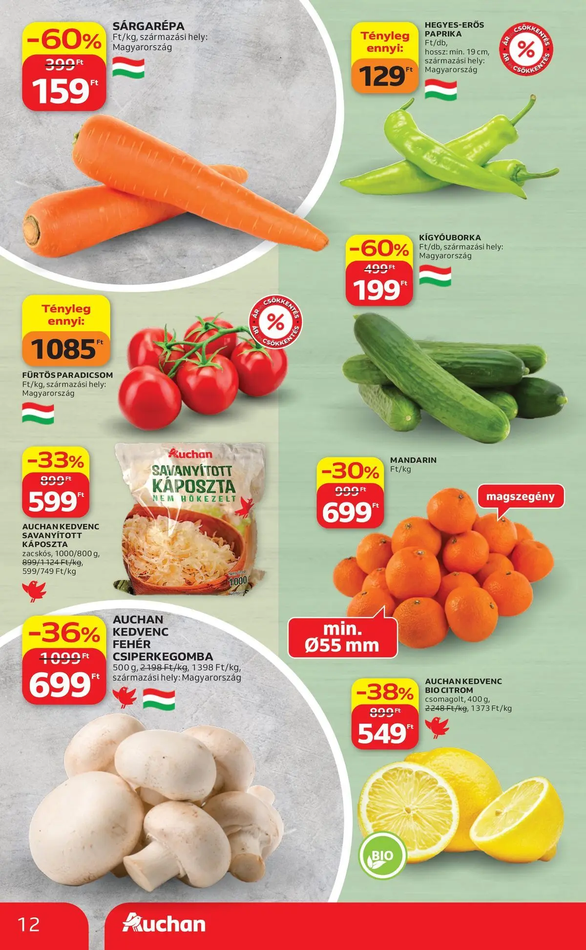 Auchan - Auchan újság érvényessége 2026.04.15-ig - 2026.04.08. -tól/töl > akció, lapozható szórólap 🛍️ | Oldal: 12