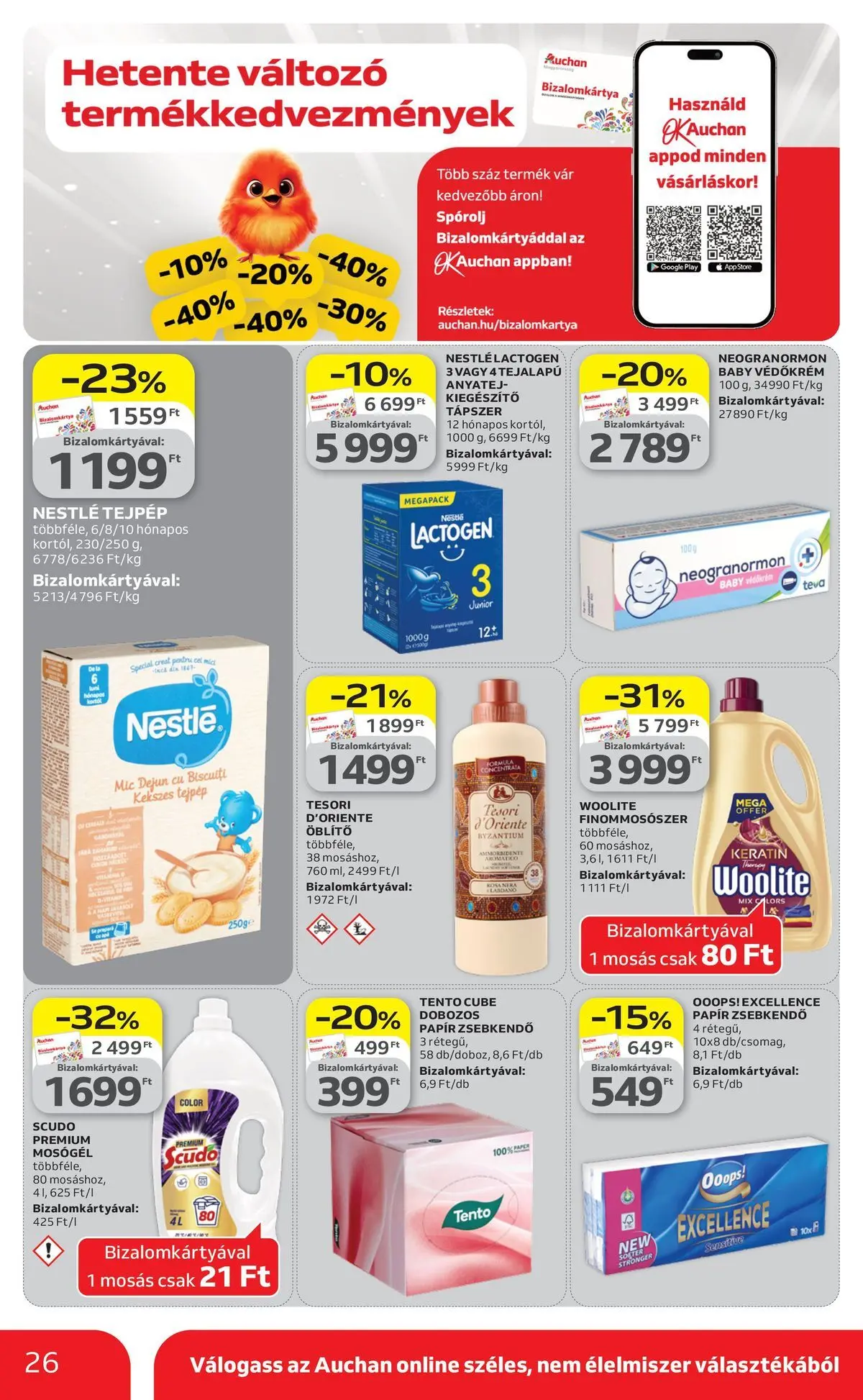 Auchan - Auchan újság érvényessége 2026.04.15-ig - 2026.04.08. -tól/töl > akció, lapozható szórólap 🛍️ | Oldal: 26