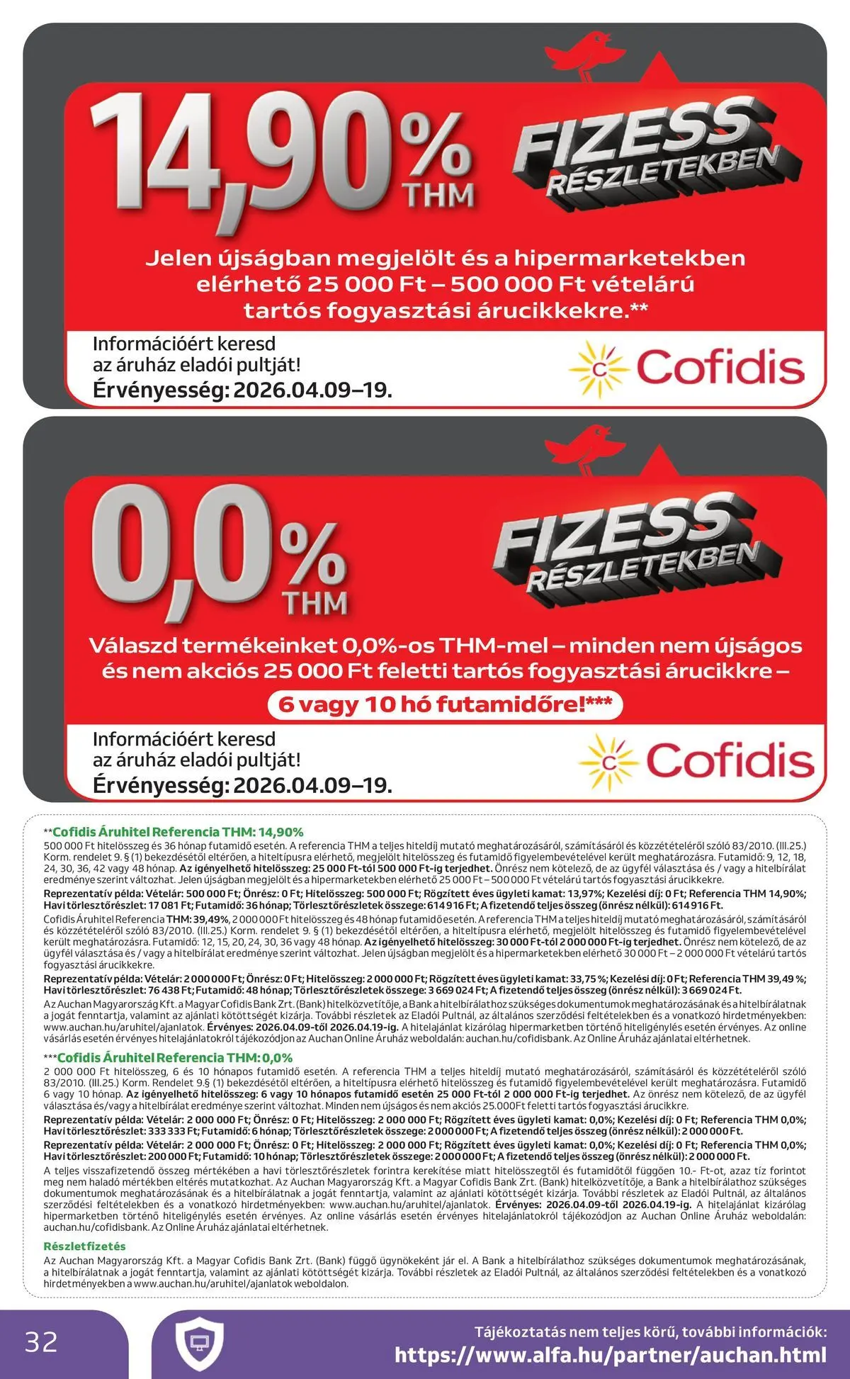 Auchan - Auchan újság érvényessége 2026.04.15-ig - 2026.04.08. -tól/töl > akció, lapozható szórólap 🛍️ | Oldal: 32