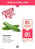 Promocash PROMO concombre - au 09.04.2026