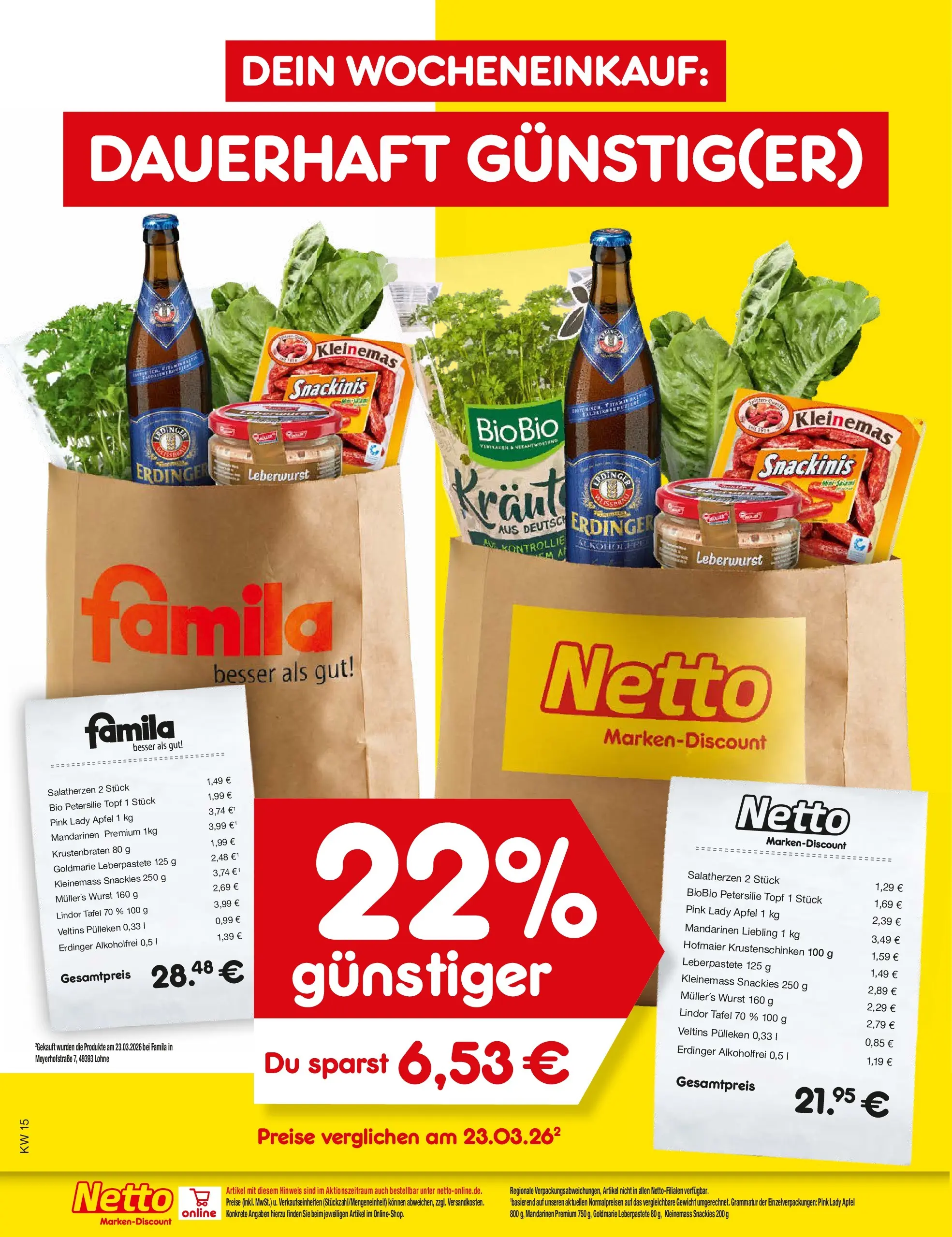 Netto Marken-Discount Prospekt Stemwede-Dielingen	 (ab 05.04.2026) » Angebote | Seite: 1 | Produkte: Gewicht, Krustenbraten, Kraut, Petersilie