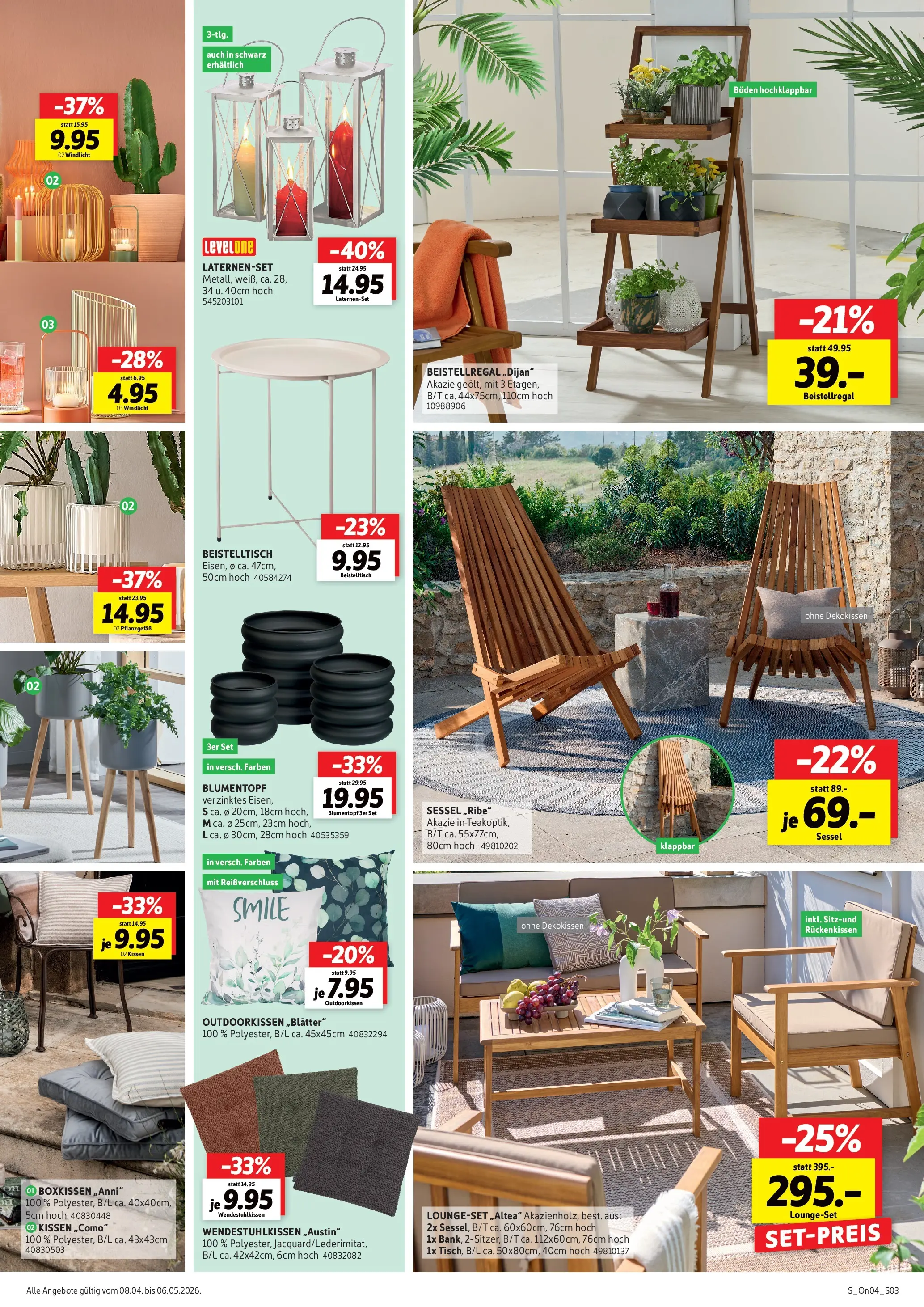 Sconto - SCONTO: Prospekt (ab 07.04.2026) zum Blättern | Seite: 3 | Produkte: Beistelltisch, Kissen, Sessel, Blumentopf
