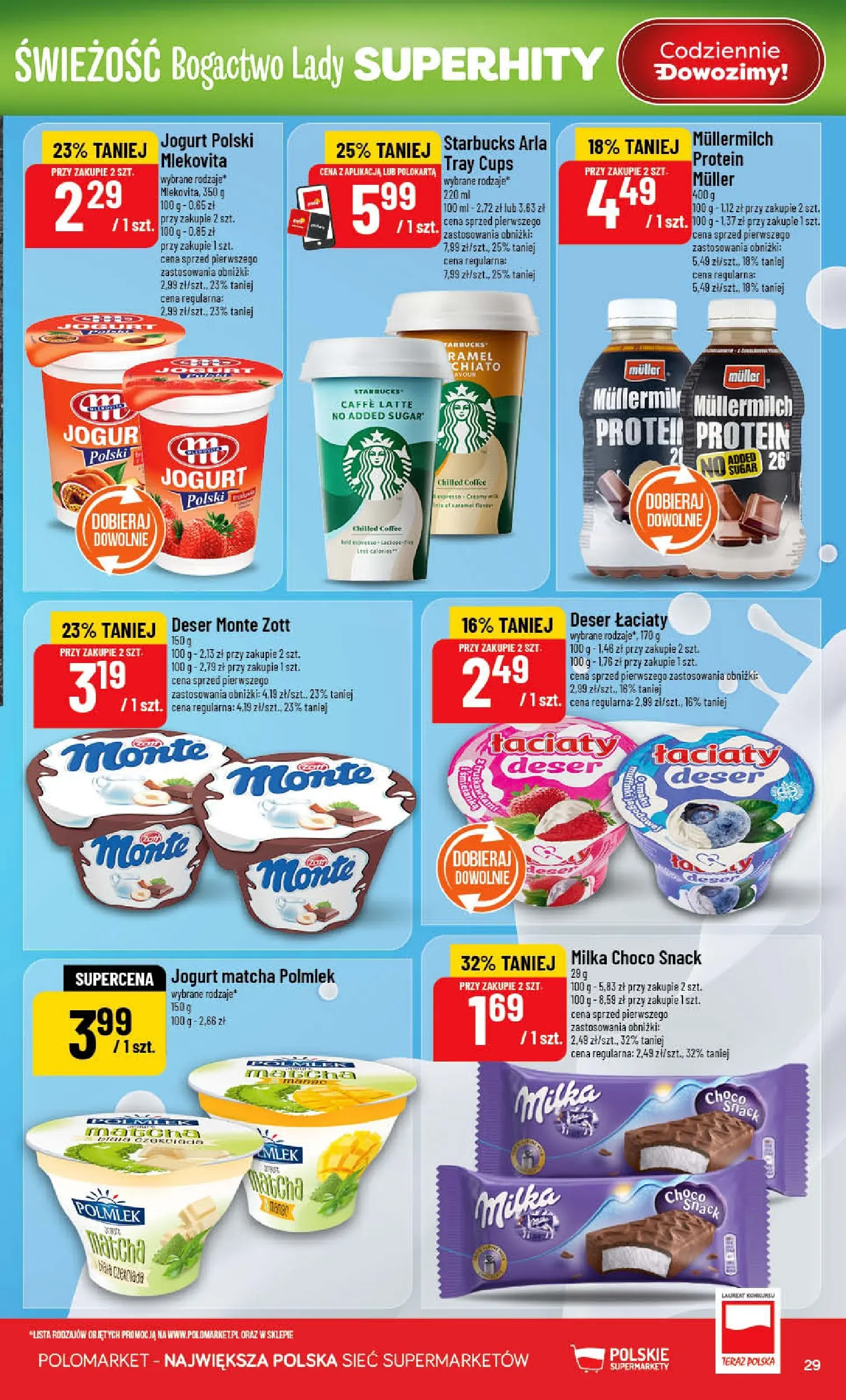 Nowa POLOmarket gazetka od jutra 08.04.2026 | Strona: 29 | Produkty: Milka, Jogurt