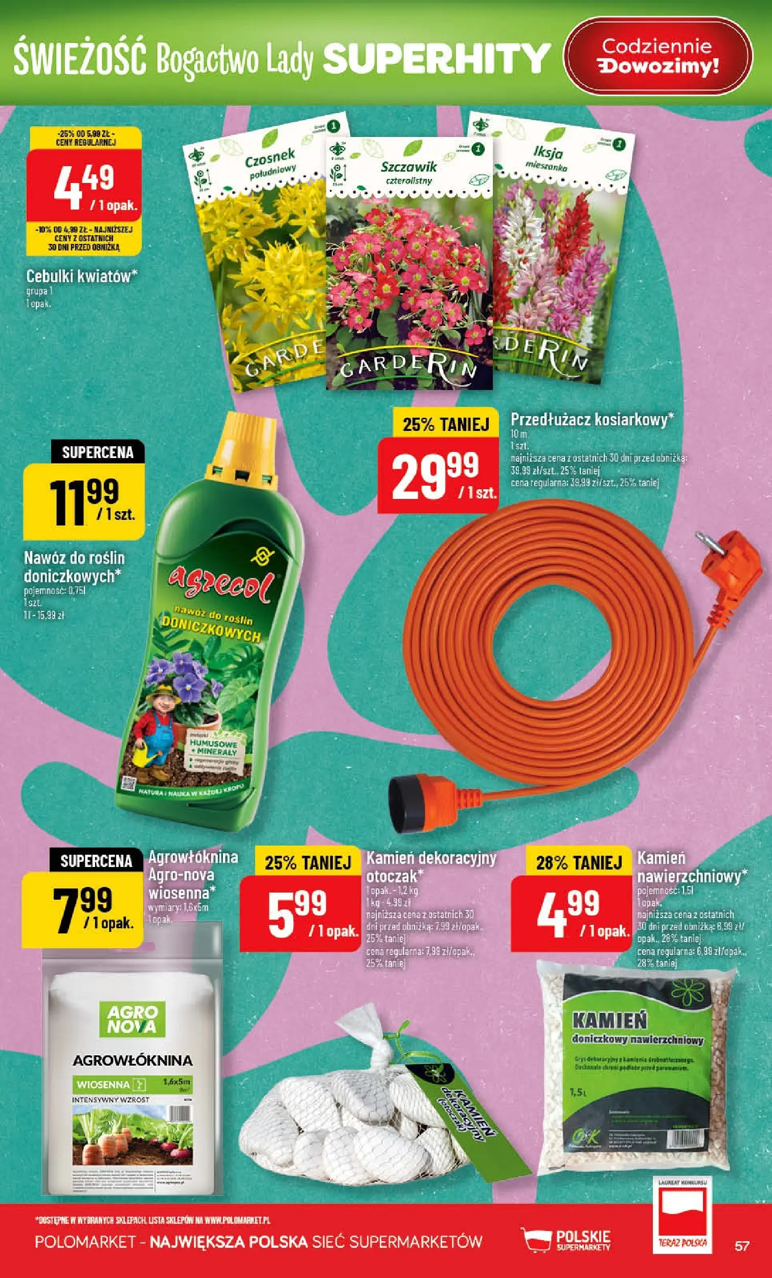 Nowa POLOmarket gazetka od jutra 08.04.2026 | Strona: 57 | Produkty: Czosnek, Przedłużacz
