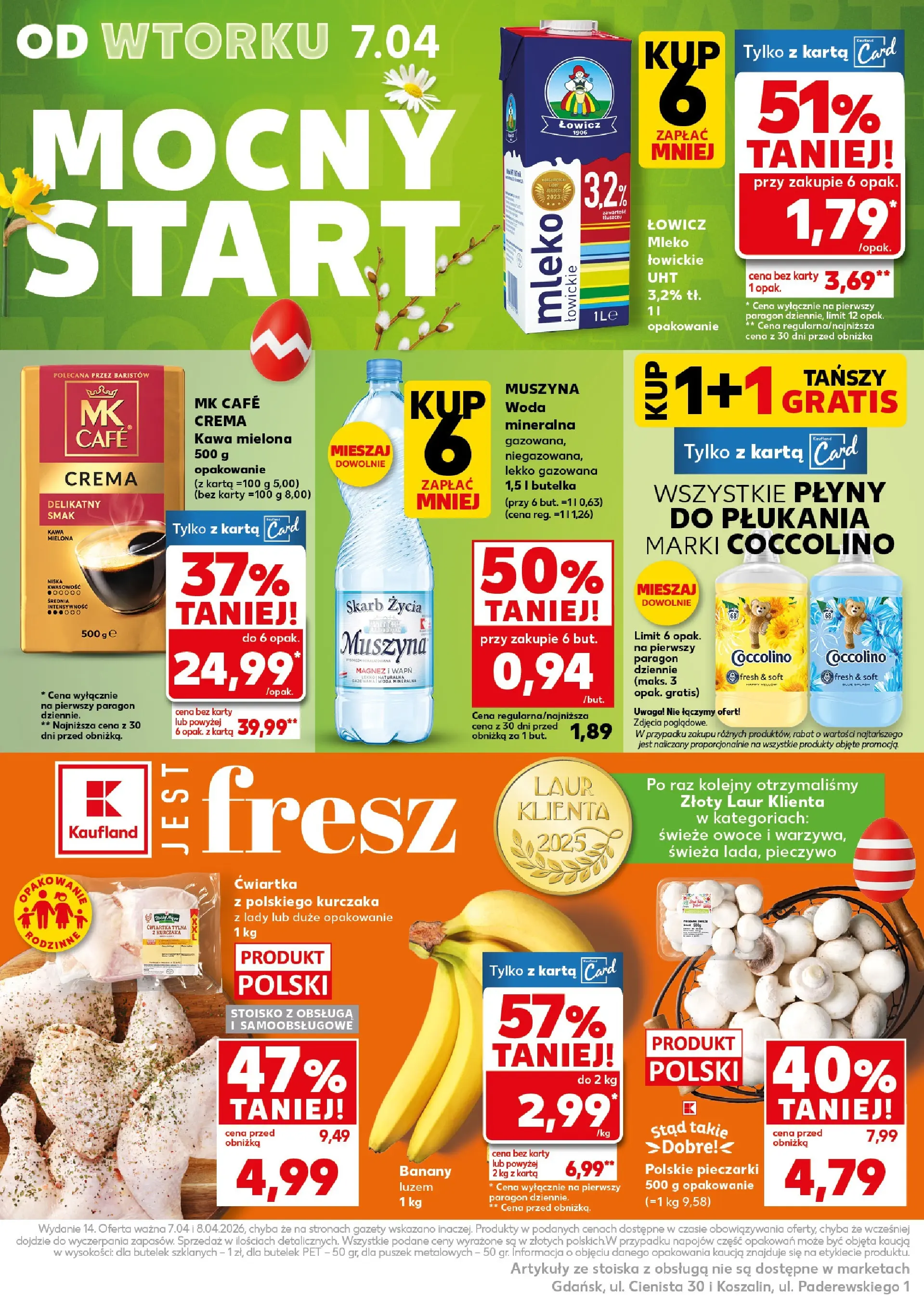 Kaufland - Kaufland Gazetka Tygodnia ważna do 8.04 (31.03.2026) - od jutra | Strona: 64 | Produkty: Pieczywo, Coccolino, Banany, Mleko łowickie Kaufland - Kaufland Gazetka Tygodnia ważna do 8.04 od 31.03.2026 - od jutra PDF | Strona: 64 | Produkty: Pieczywo, Coccolino, Banany, Mleko łowickie