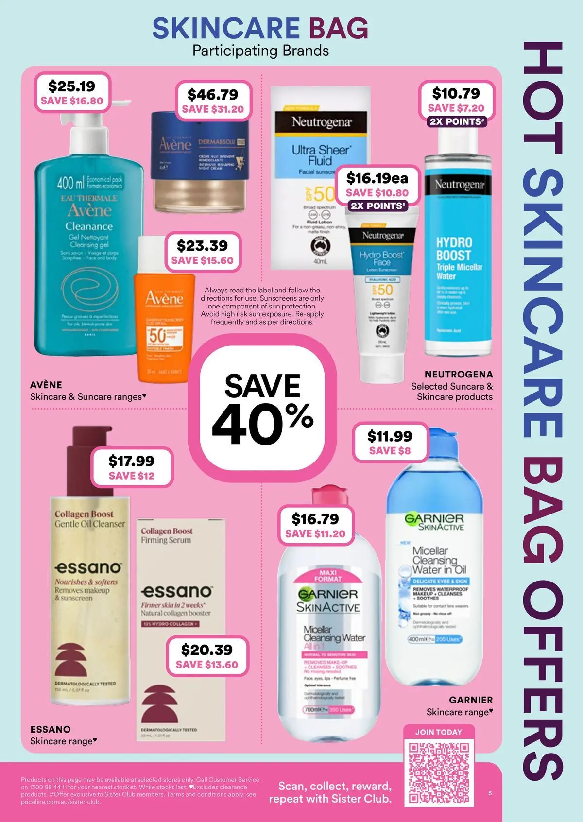 Priceline Pharmacy catalogue Armidale - 08/04/2026 > weekly / monthly specials | Page: 5 | Products: Micellar water, Lotion, Makeup, Collagen