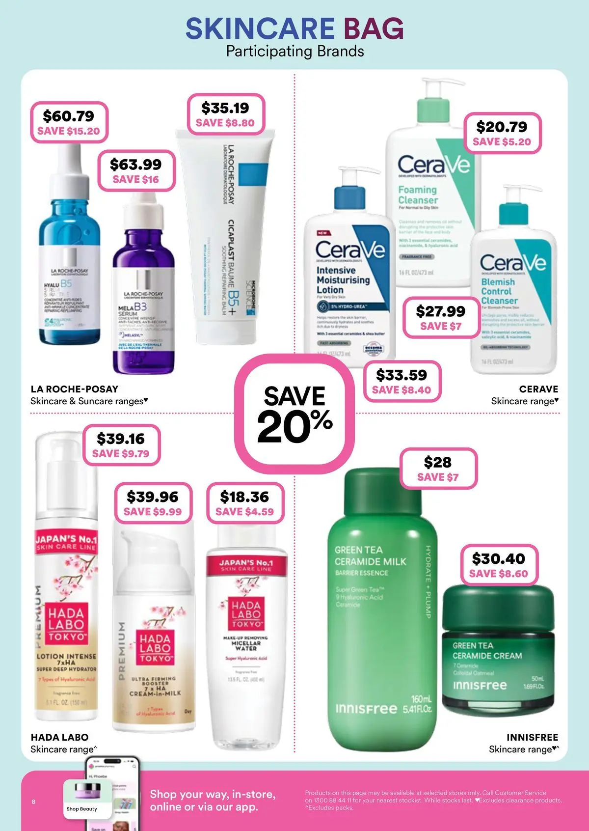 Priceline Pharmacy catalogue Armidale - 08/04/2026 > weekly / monthly specials | Page: 8 | Products: Micellar water, Lotion, Water, Bag