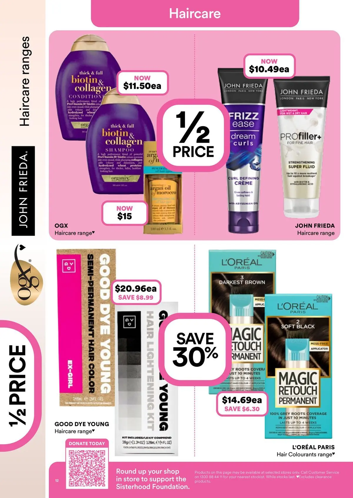 Priceline Pharmacy catalogue Armidale - 08/04/2026 > weekly / monthly specials | Page: 12 | Products: Shampoo, Argan oil, Wheat, Collagen