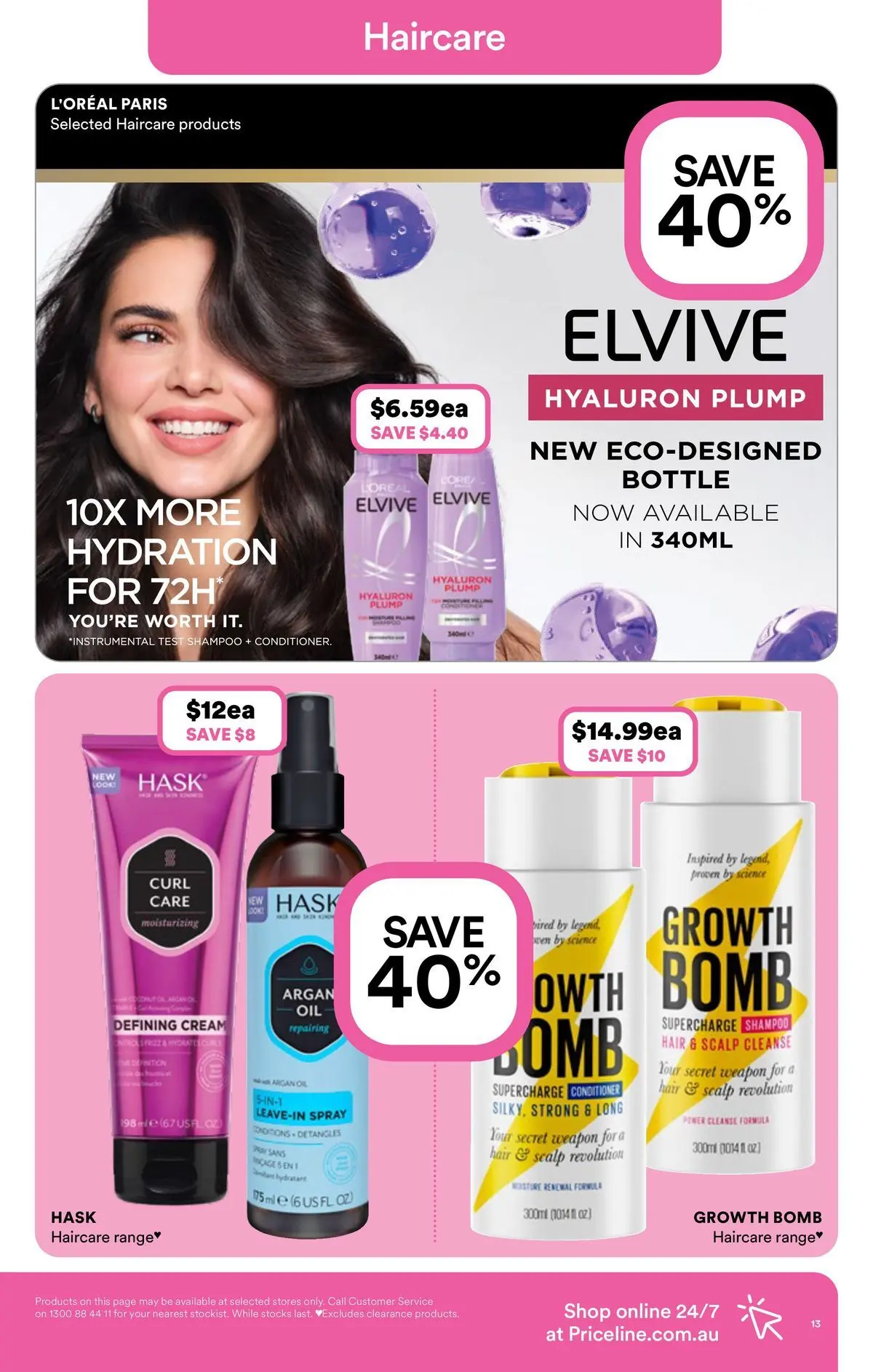 Priceline Pharmacy catalogue Armidale - 08/04/2026 > weekly / monthly specials | Page: 13 | Products: Shampoo, Conditioner, Cream
