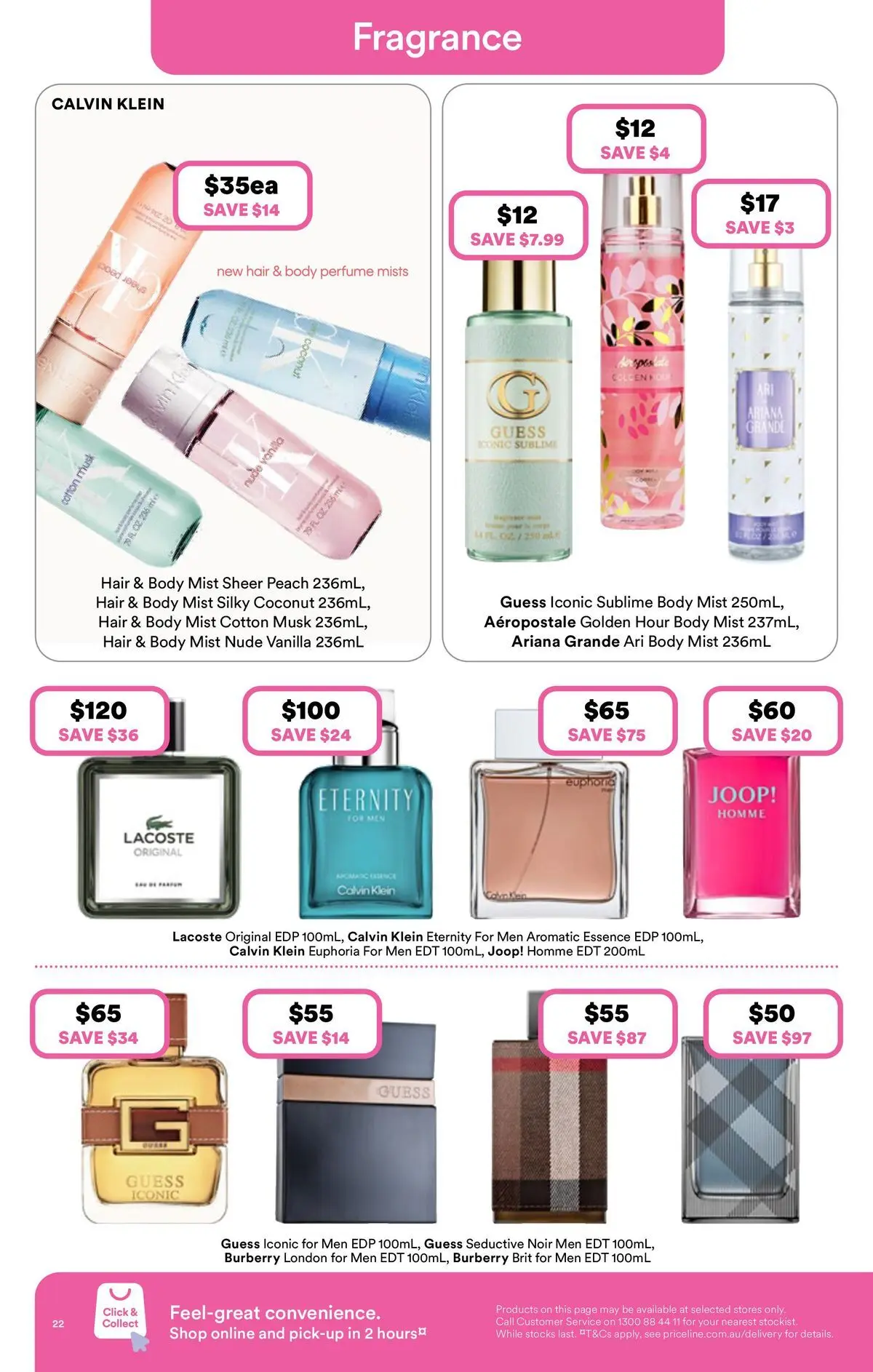 Priceline Pharmacy catalogue Armidale - 08/04/2026 > weekly / monthly specials | Page: 22 | Products: Perfume, Fragrance, Peach