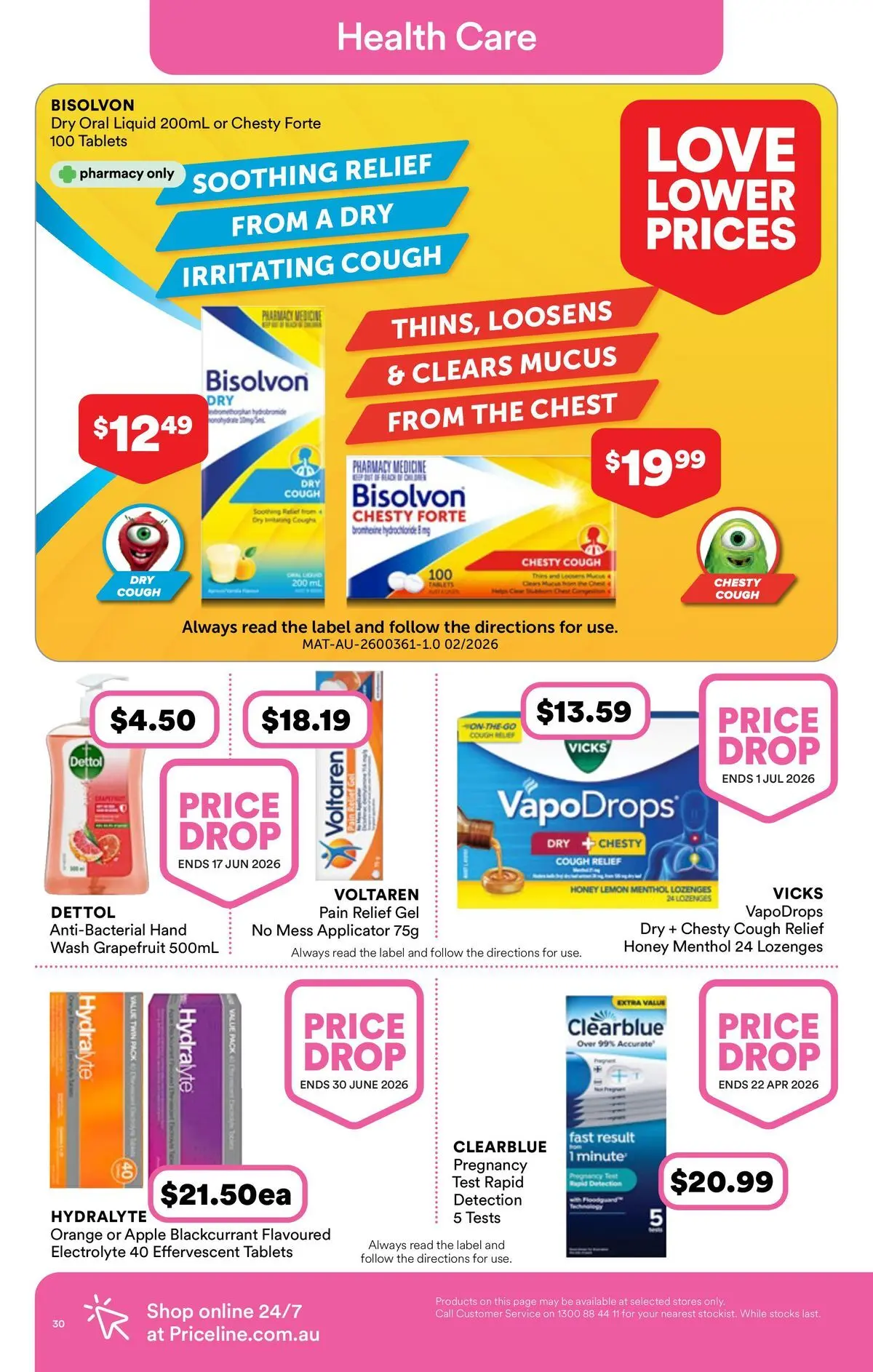 Priceline Pharmacy catalogue Armidale - 08/04/2026 > weekly / monthly specials | Page: 30 | Products: Honey, Grapefruit, Lemon, Tablets