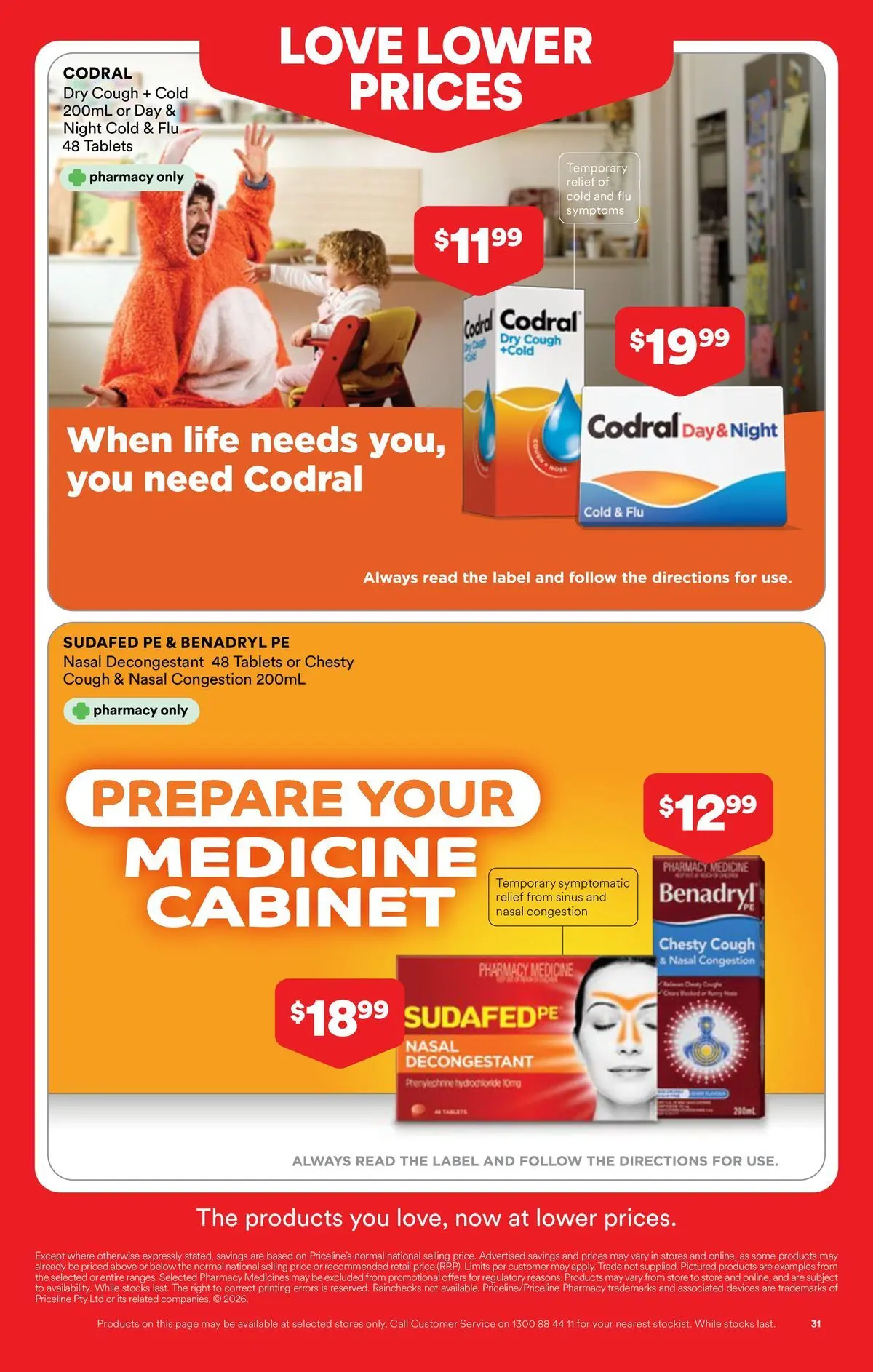 Priceline Pharmacy catalogue Armidale - 08/04/2026 > weekly / monthly specials | Page: 31 | Products: Cabinet, Sinus, Tablets