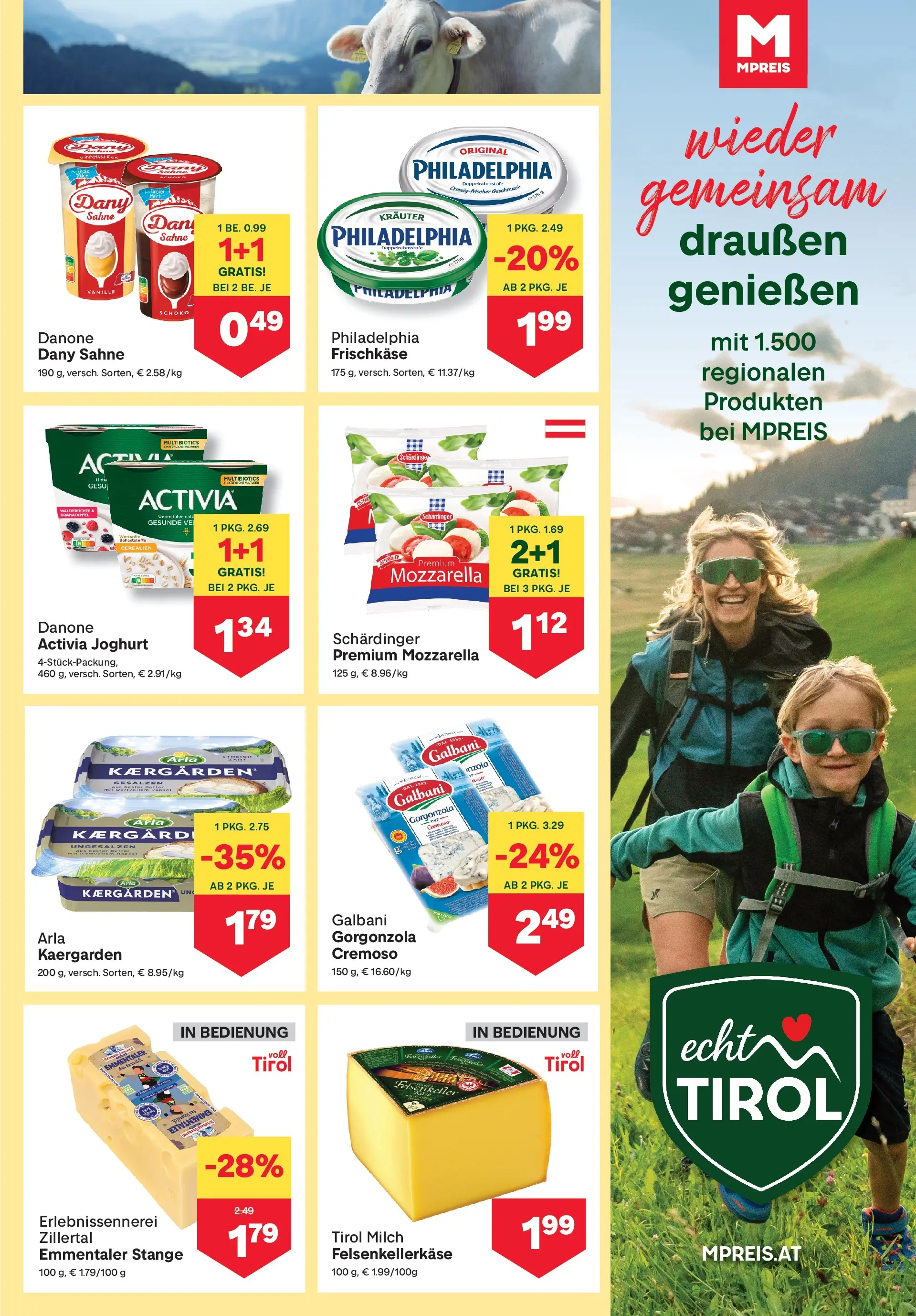 MPREIS Steyr von 15.04.2026 - Aktuelle Angebote | Seite: 5 | Produkte: Sahne, Milch, Butter, Joghurt