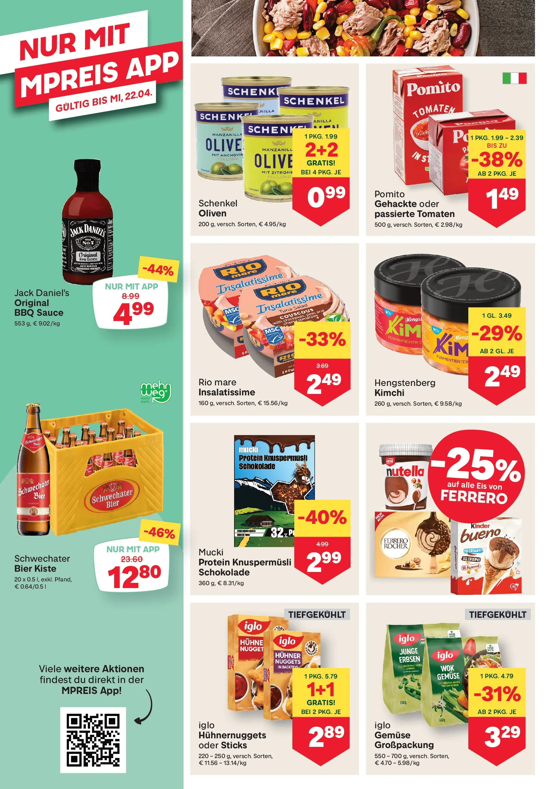 MPREIS Steyr von 15.04.2026 - Aktuelle Angebote | Seite: 8 | Produkte: Eis, Szeder, Bier, Tomaten