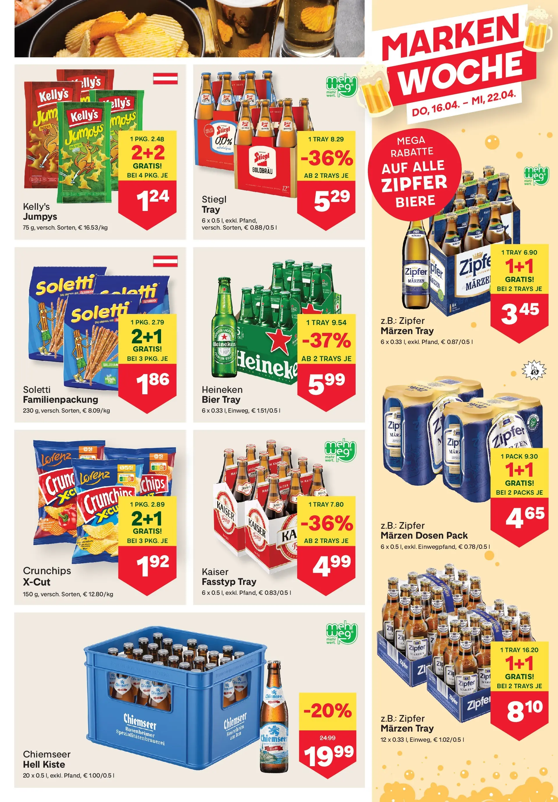 MPREIS Steyr von 15.04.2026 - Aktuelle Angebote | Seite: 9 | Produkte: Chips, Bier