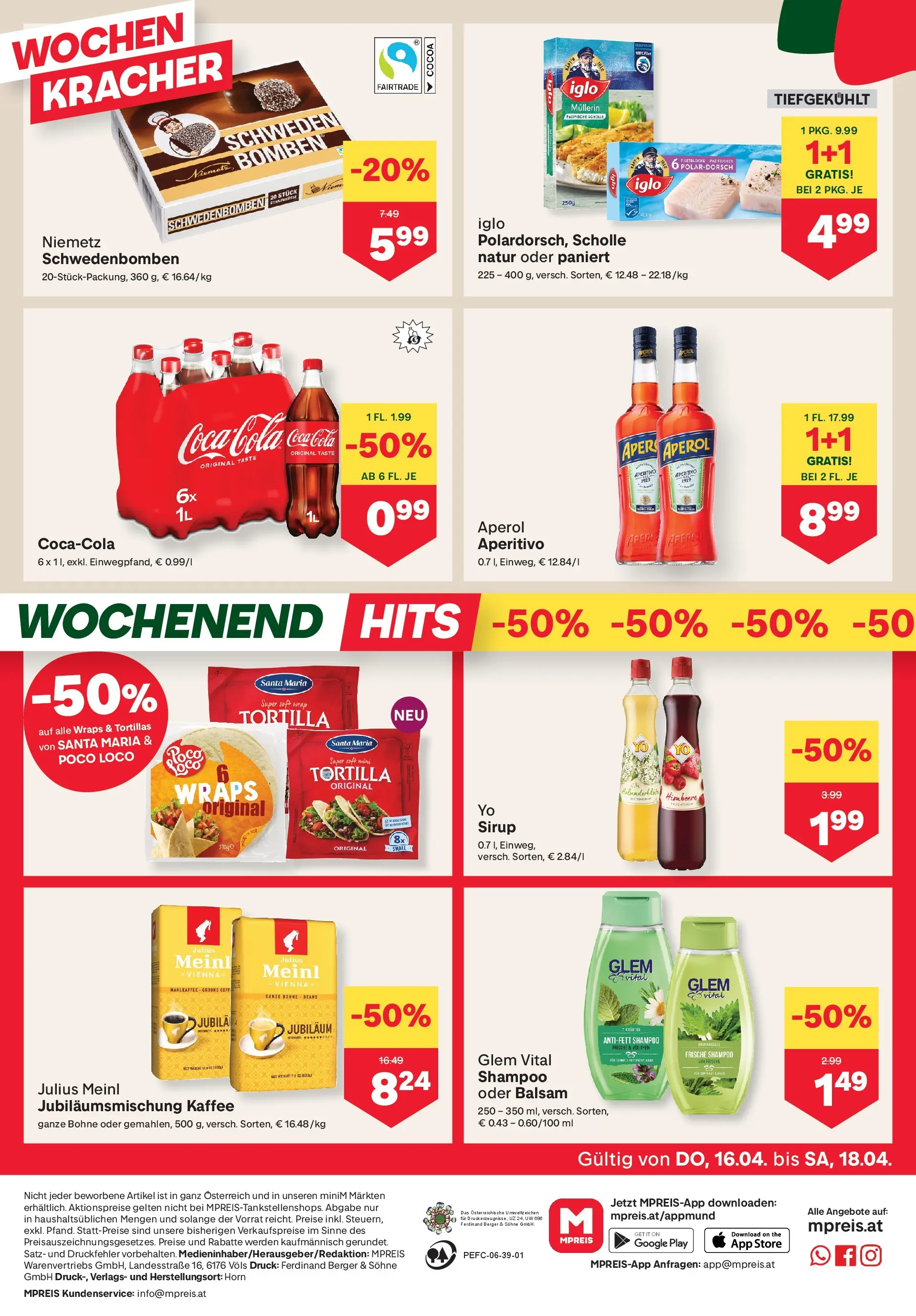 MPREIS Steyr von 15.04.2026 - Aktuelle Angebote | Seite: 12 | Produkte: Himbeere, Shampoo, Kaffee