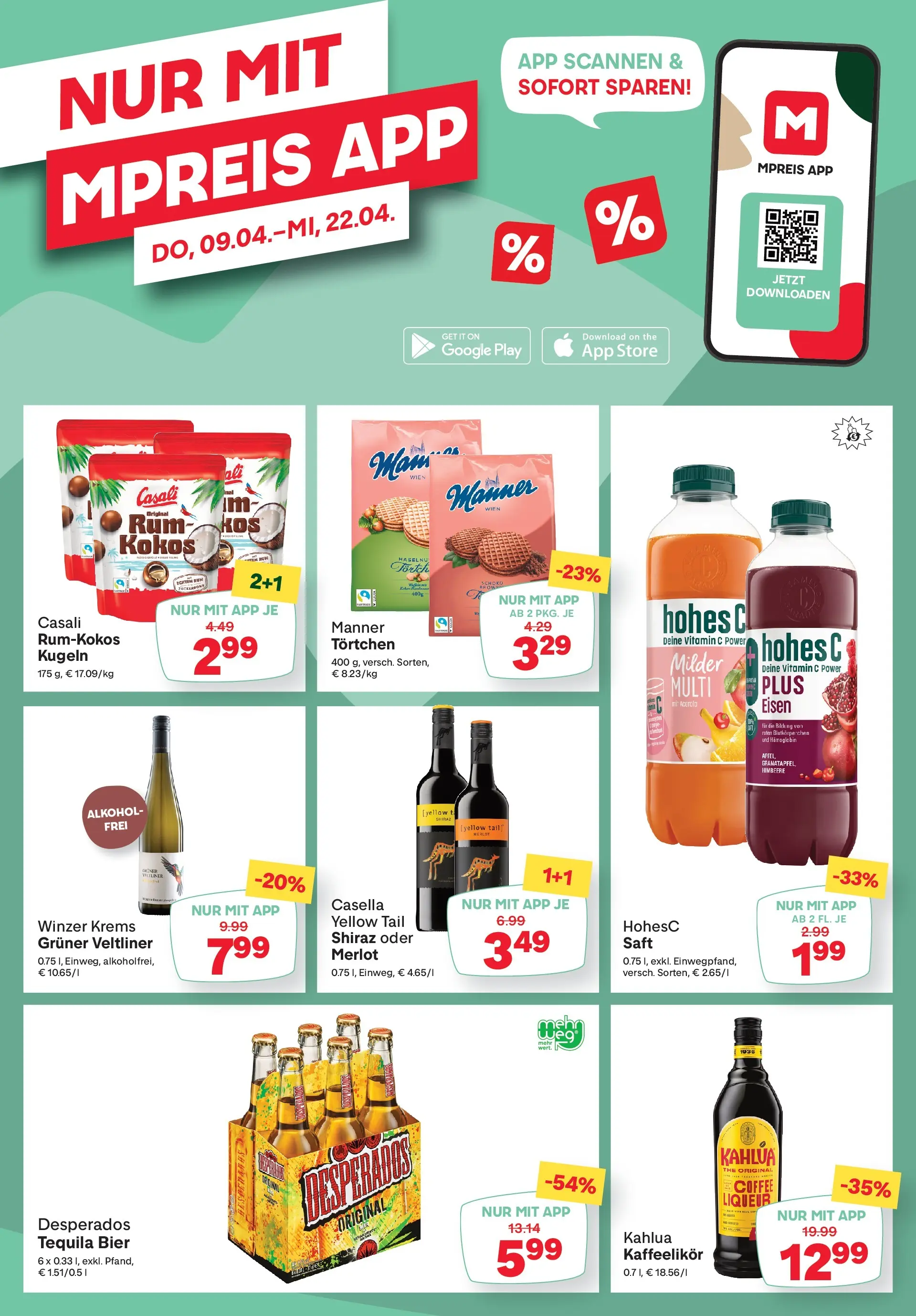 MPREIS Steyr von 15.04.2026 - Aktuelle Angebote | Seite: 14 | Produkte: Himbeere, Saft, Bier, Äpfel