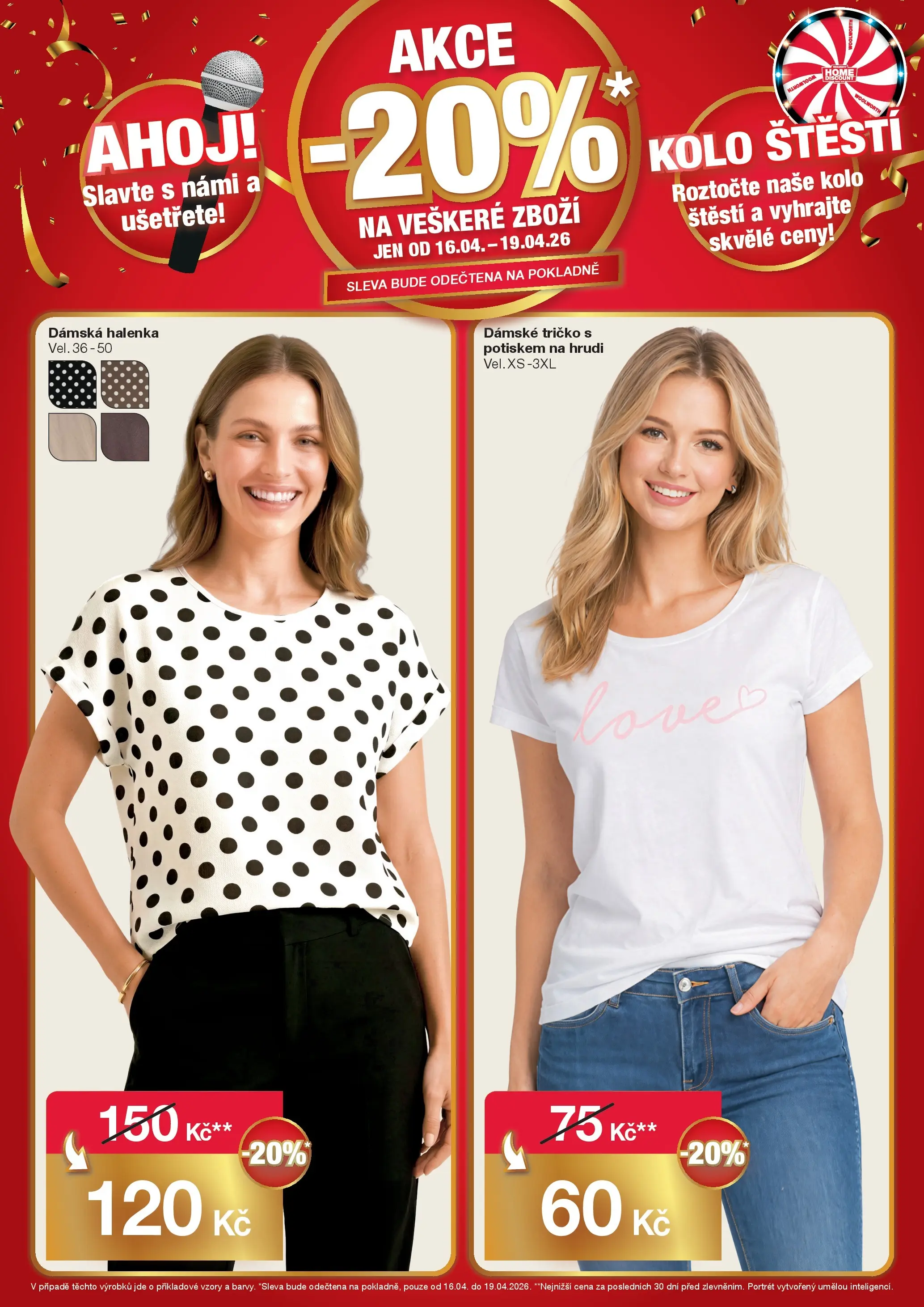 Woolworth leták - Tábor od 16.04.2026 - akční nabídka | Strana: 2 | Produkty: Tričko, Halenka, Kolo