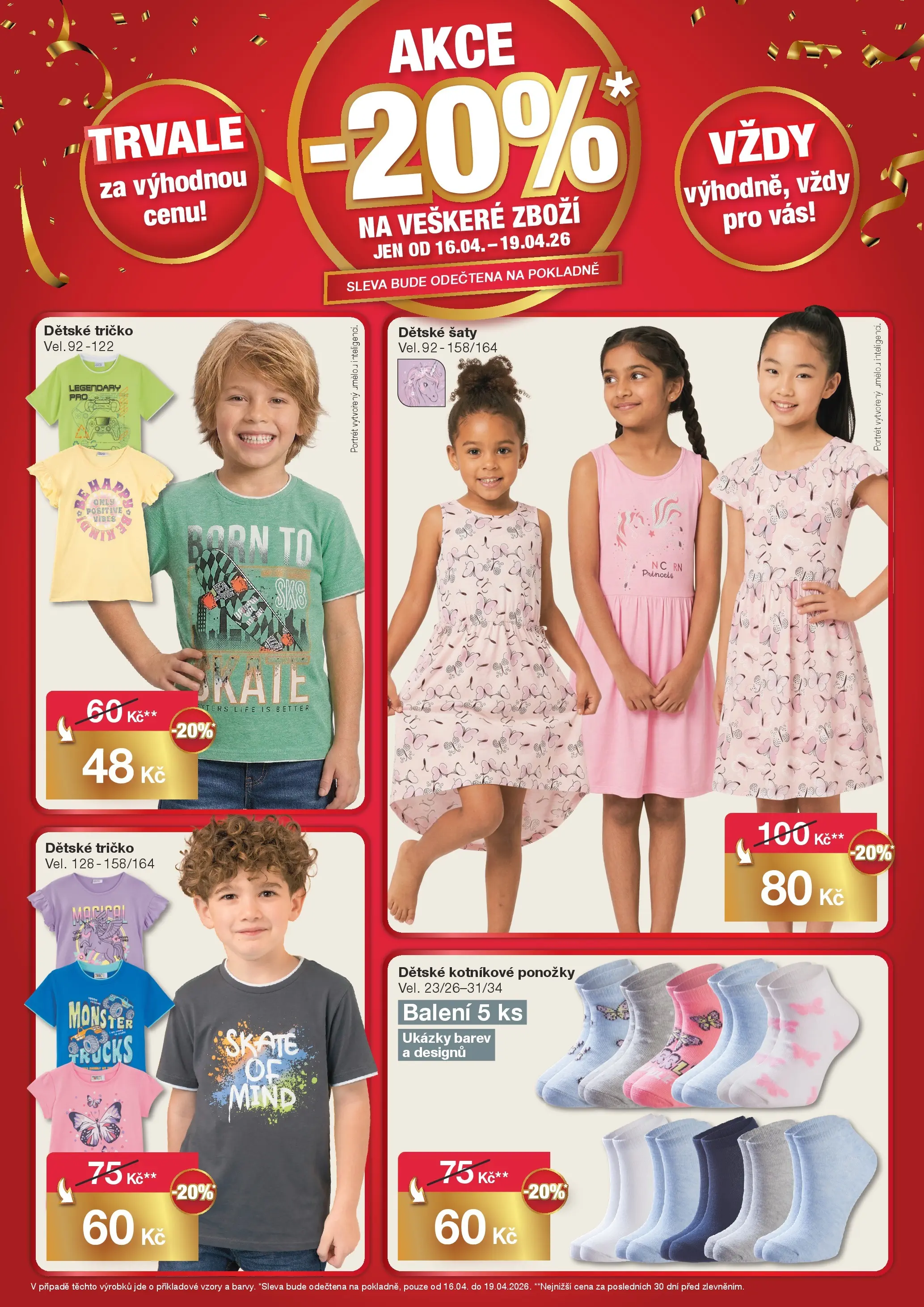 Woolworth leták - Tábor od 16.04.2026 - akční nabídka | Strana: 4 | Produkty: Šaty, Tričko, Monster, Ponožky