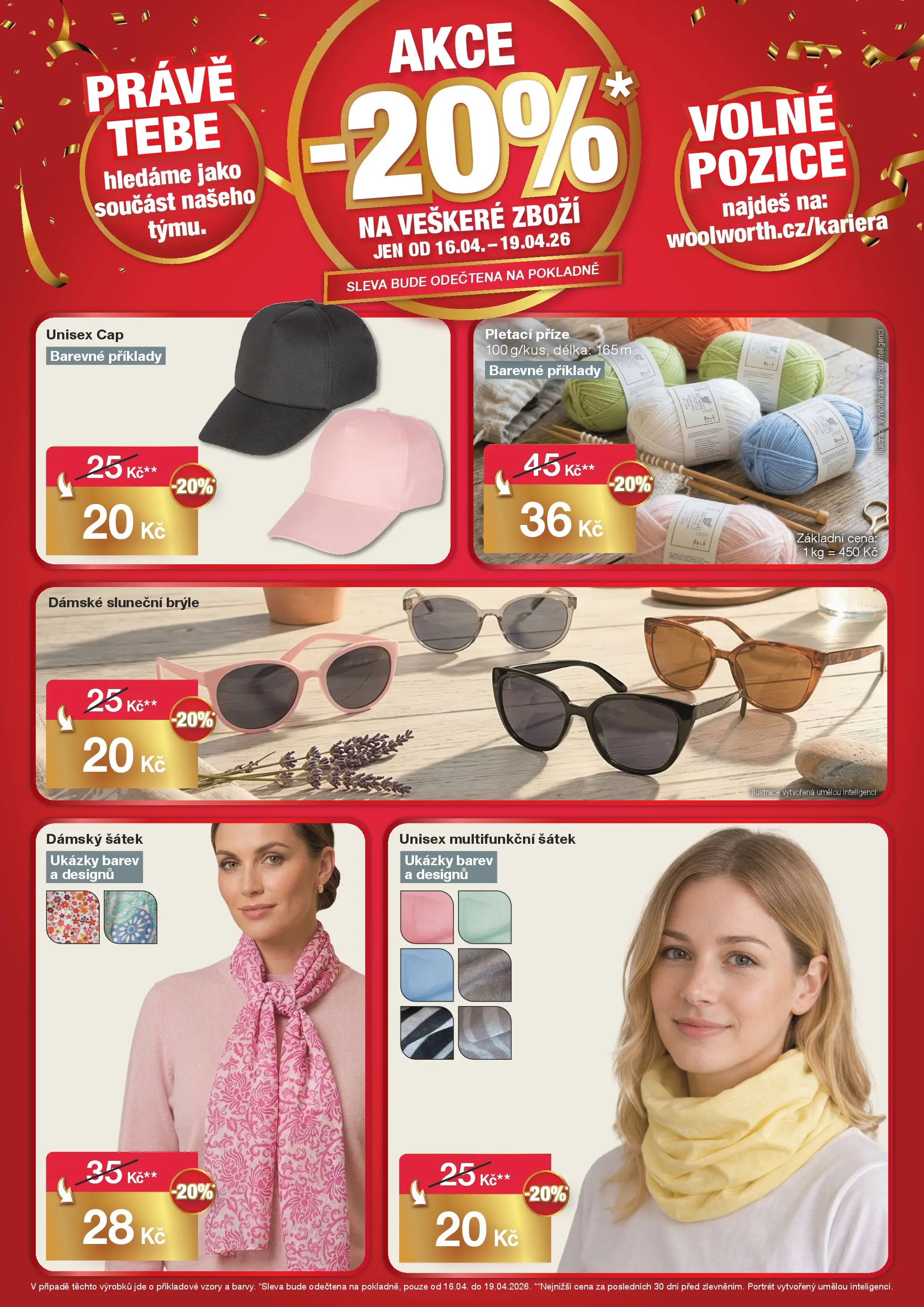 Woolworth leták - Tábor od 16.04.2026 - akční nabídka | Strana: 6 | Produkty: Šátek, Brýle, Sluneční brýle