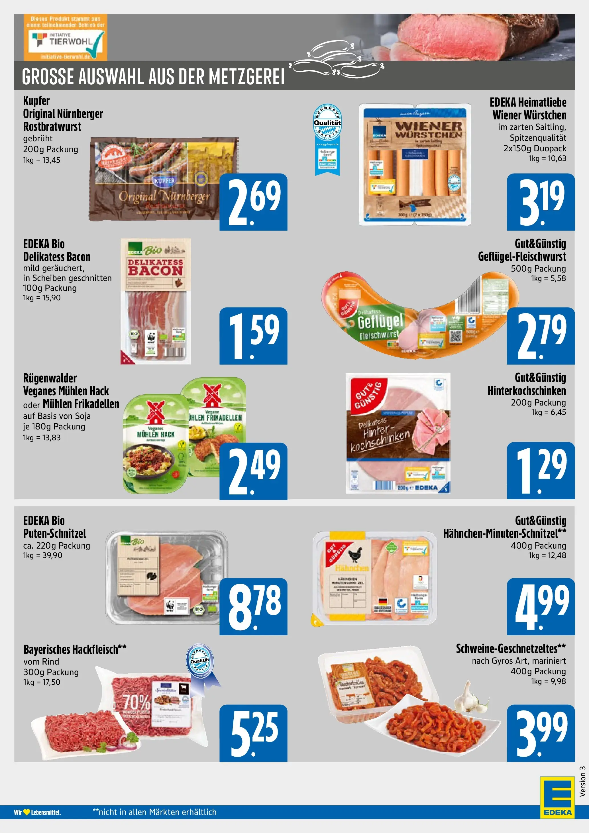 Edeka prospekt München	 (ab 13.04.2026) » Angebote Online | Seite: 4 | Produkte: Wiener wurstchen, Gyros, Putenschnitzel, Hackfleisch