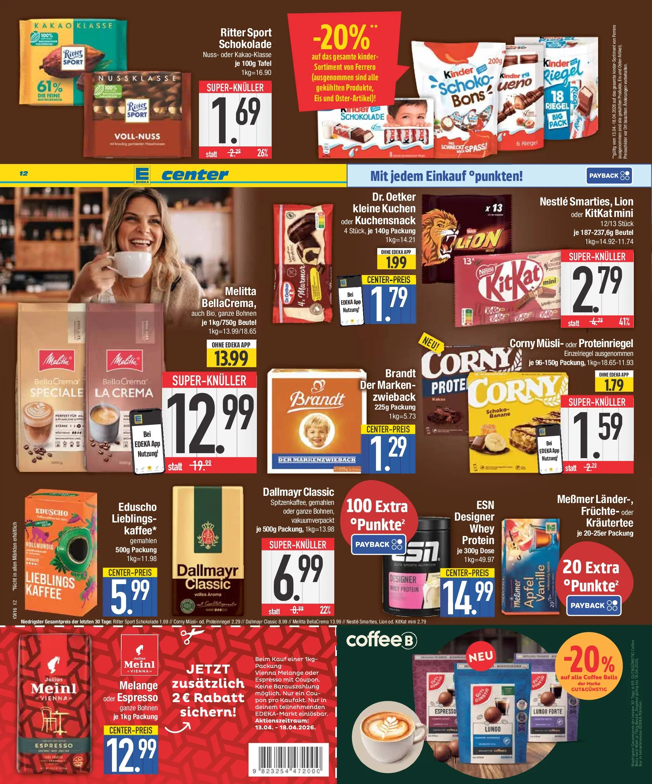 Edeka prospekt Neustadt	 (ab 12.04.2026) » Angebote Online | Seite: 12 | Produkte: Melitta, Kaffee, Ritter sport, Kuchen