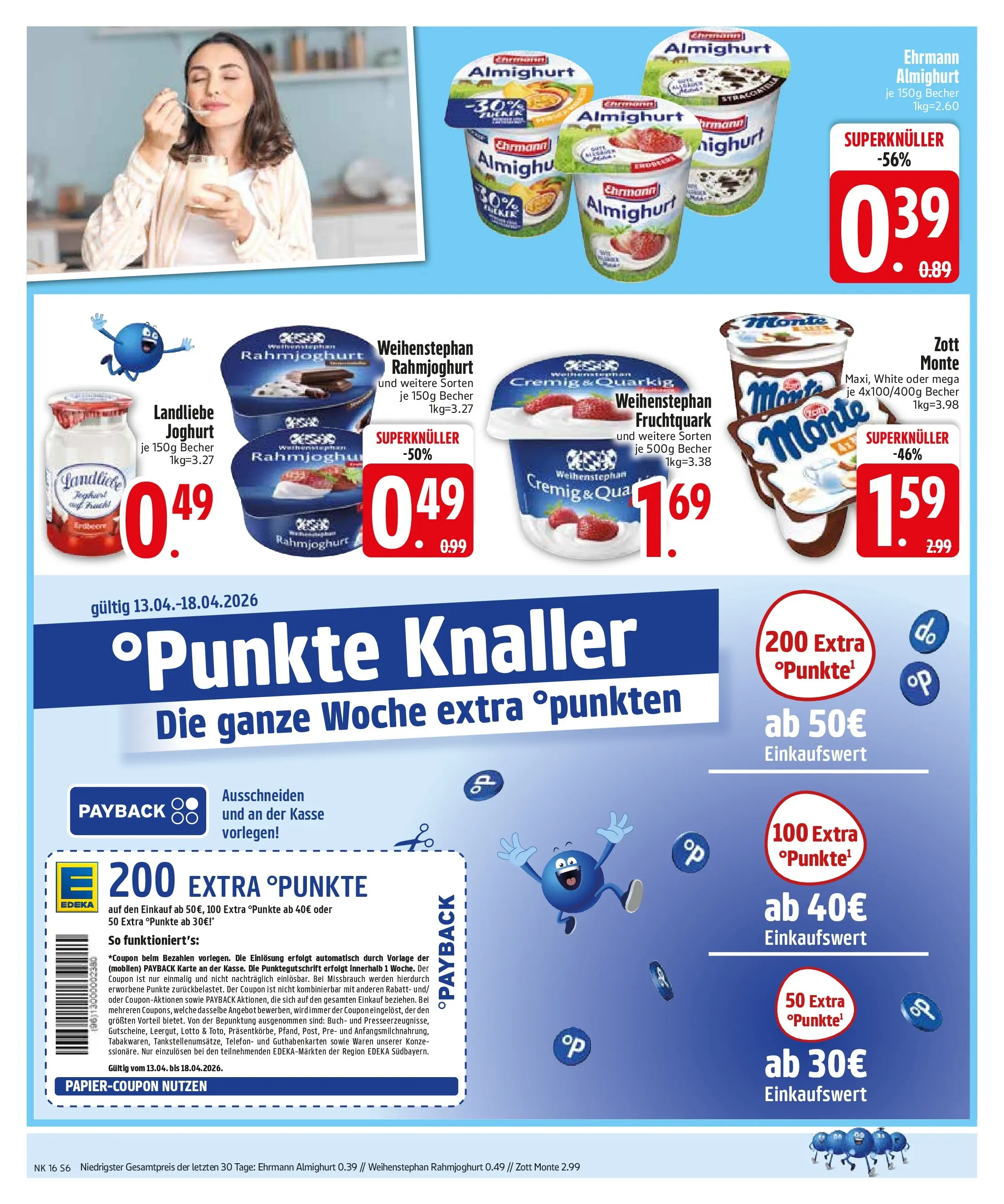 Edeka prospekt München	 (ab 13.04.2026) » Angebote Online | Seite: 8 | Produkte: Ehrmann almighurt, Joghurt, Landliebe joghurt, Telefon