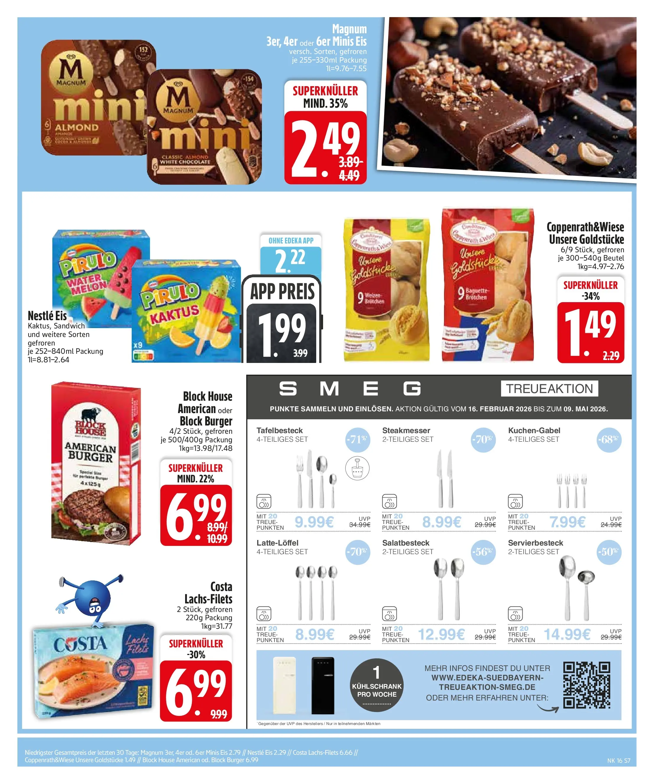 Edeka prospekt München	 (ab 13.04.2026) » Angebote Online | Seite: 9 | Produkte: Kühlschrank, Burger, Steak, Eis