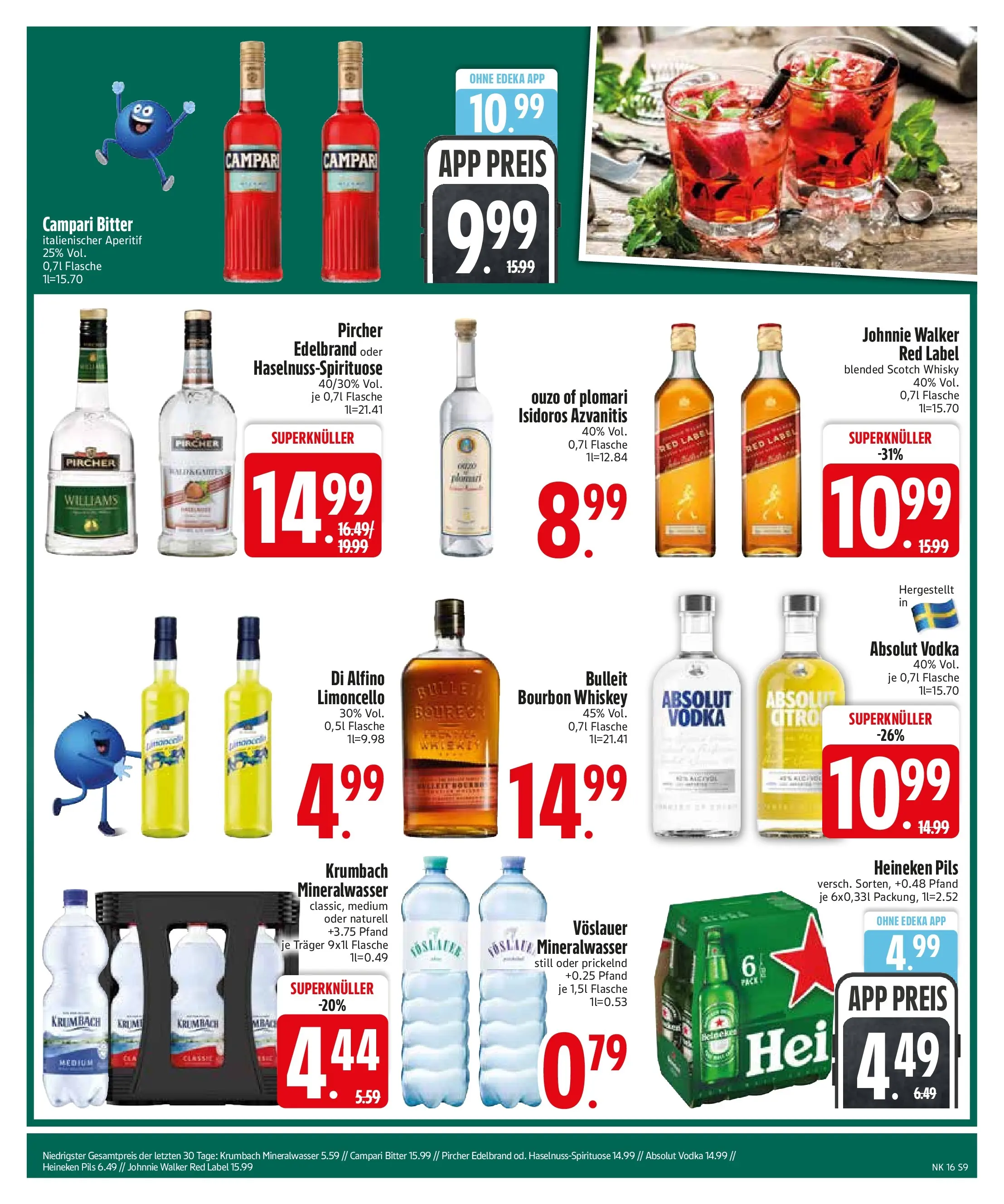 Edeka prospekt München	 (ab 13.04.2026) » Angebote Online | Seite: 11 | Produkte: Campari, Mineralwasser, Limoncello, Johnnie walker
