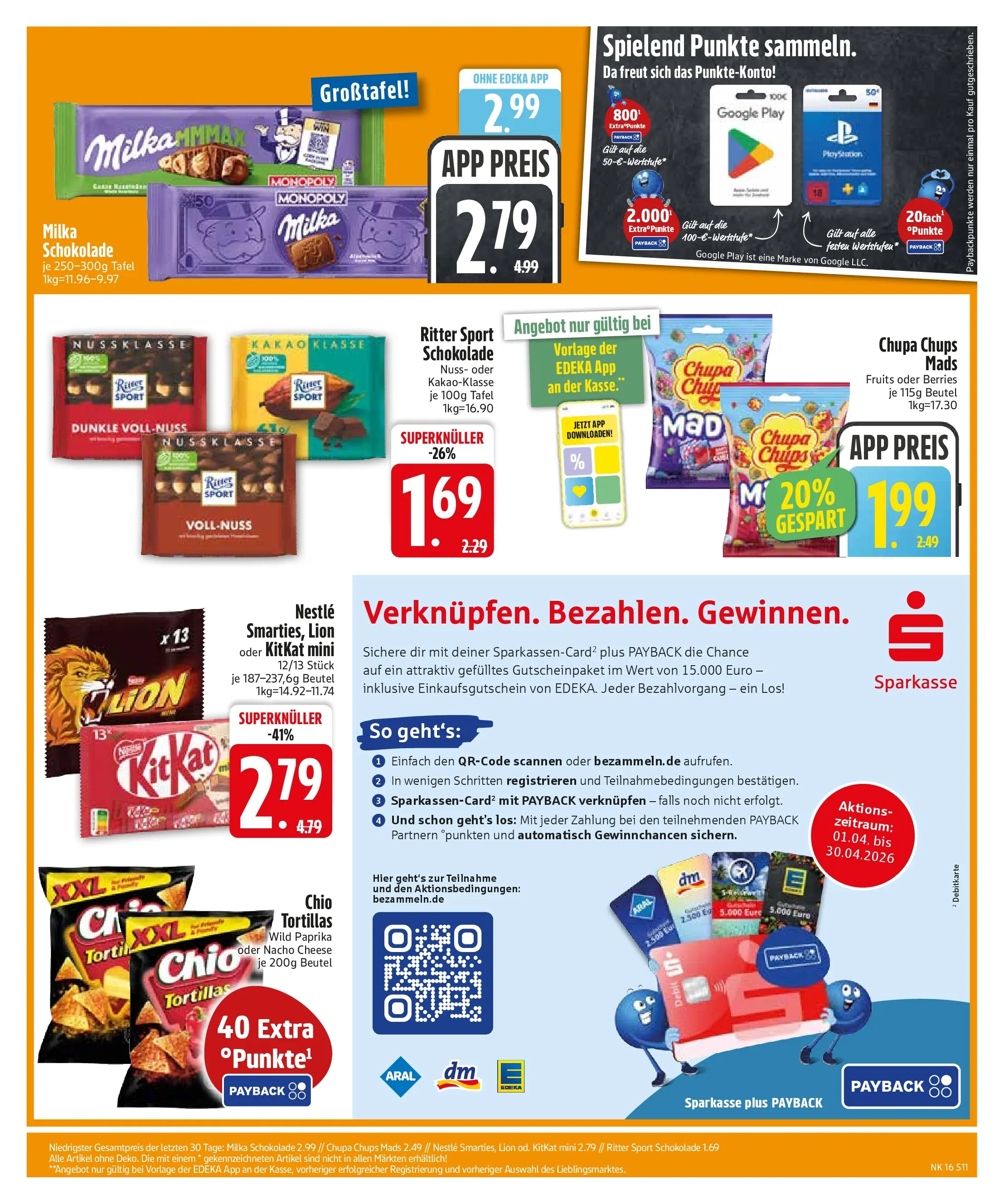 Edeka prospekt München	 (ab 13.04.2026) » Angebote Online | Seite: 13 | Produkte: Schokolade, Milka, Paprika, Chio tortillas