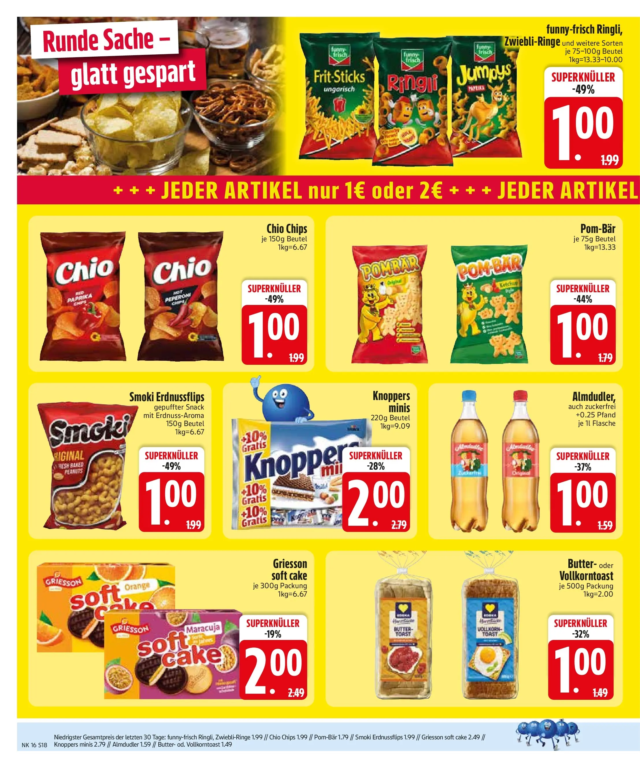 Edeka prospekt München	 (ab 13.04.2026) » Angebote Online | Seite: 20 | Produkte: Toast, Paprika, Knoppers, Chips