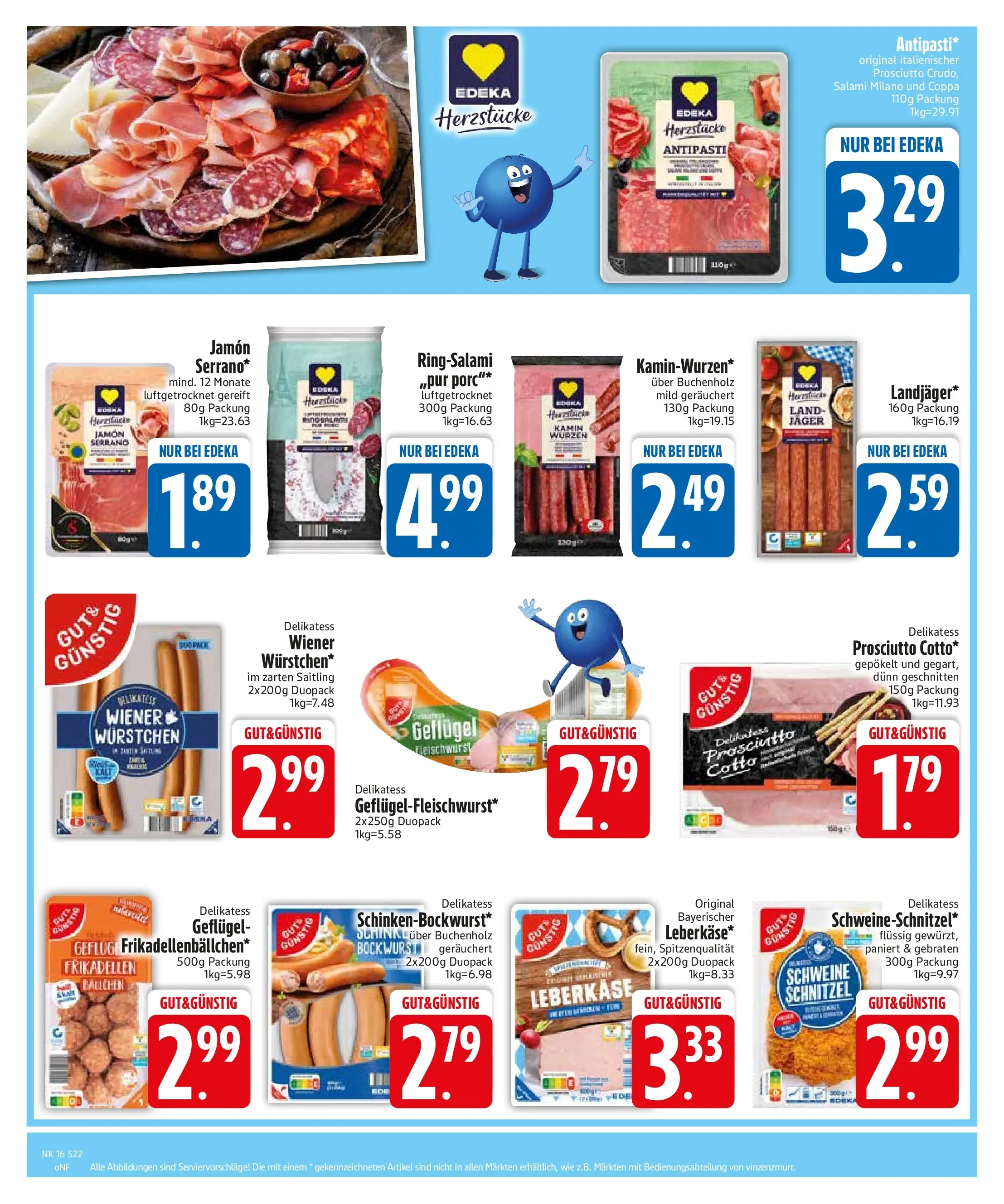 Edeka prospekt München	 (ab 13.04.2026) » Angebote Online | Seite: 24 | Produkte: Bockwurst, Schnitzel, Salami, Leberkase