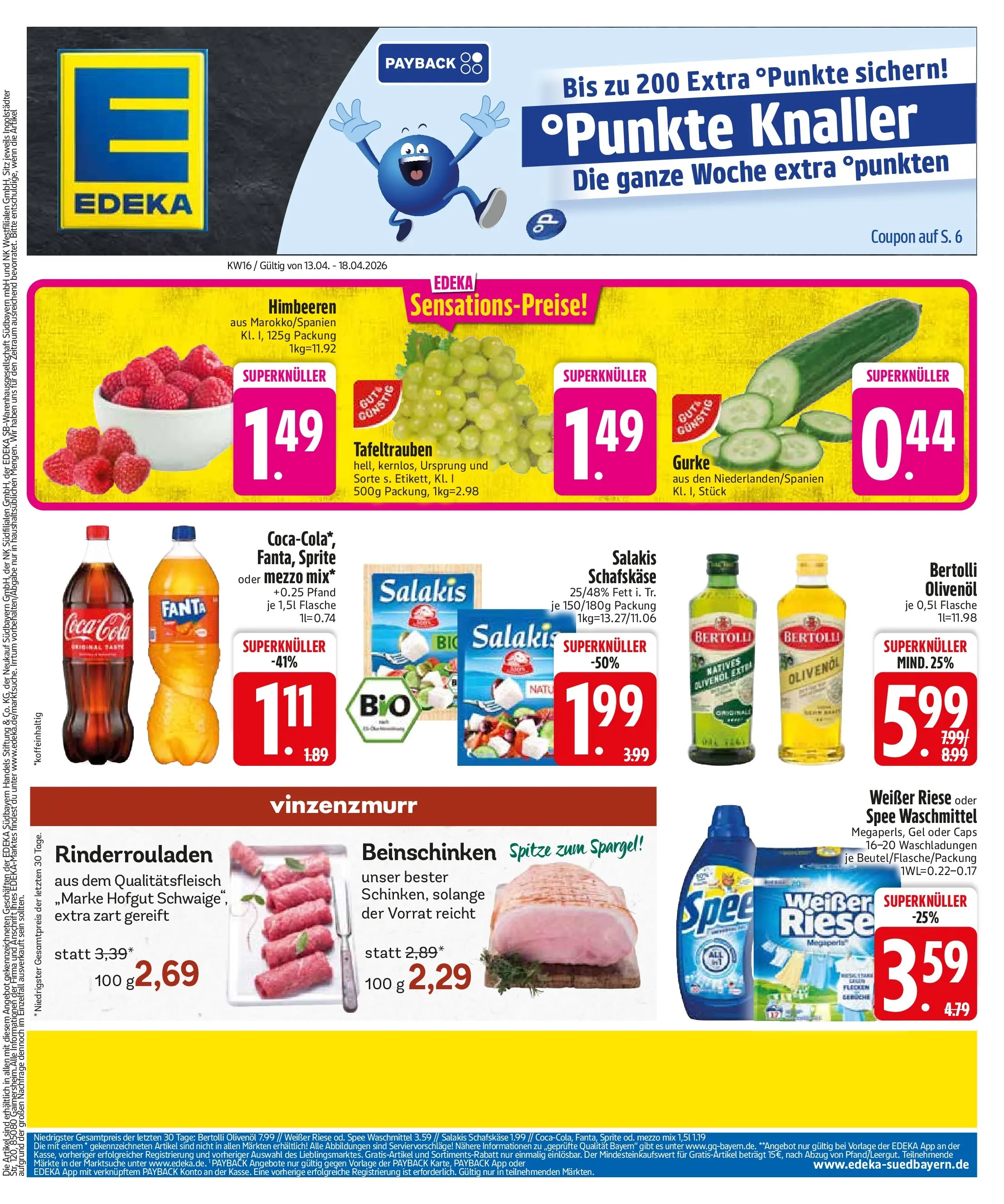Edeka prospekt München	 (ab 13.04.2026) » Angebote Online | Seite: 3 | Produkte: Cola, Feta, Waschmittel, Oder mezzo mix