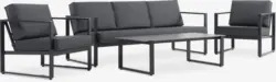 JYSK Комплект мебели VONGE 5-местен черен