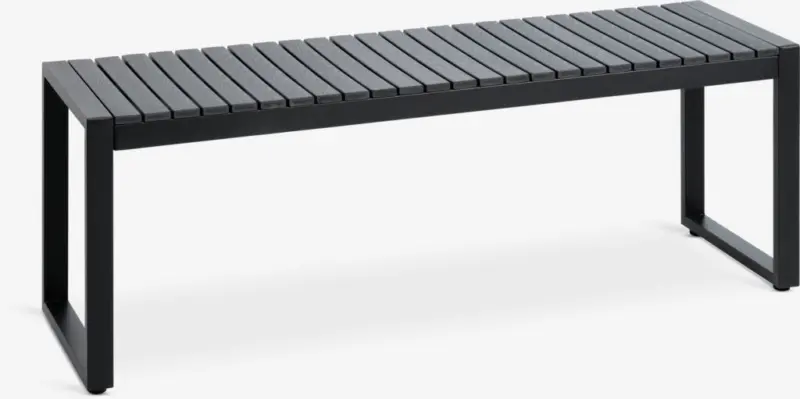 JYSK Градинска пейка SAUNTE Ш120xДълб.35 черна