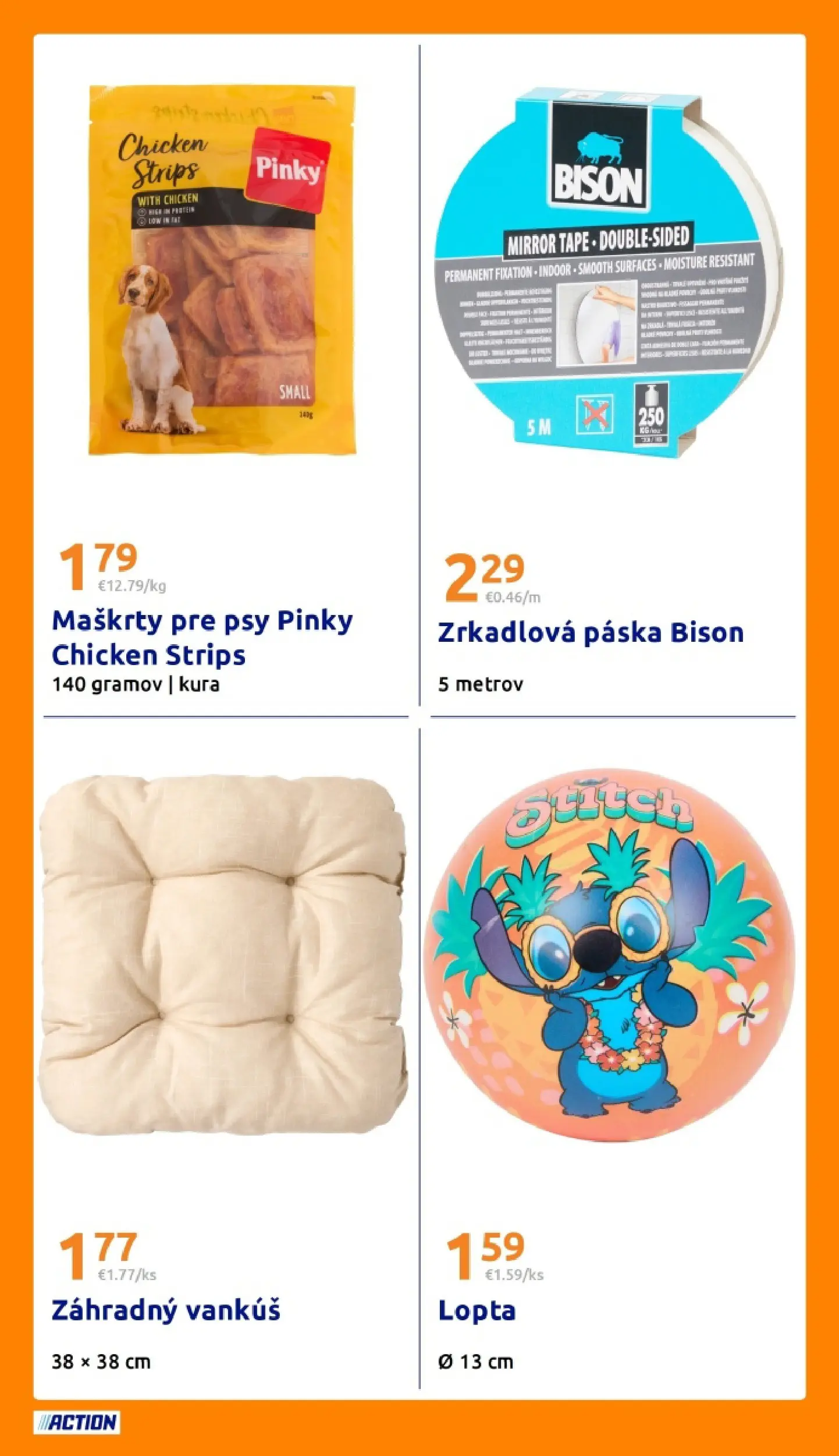 Action leták platný do 14.04.2026 od 08.04.2026 » aktuálna akcia | Strana: 19 | Produkty: Vankúš, Lopta