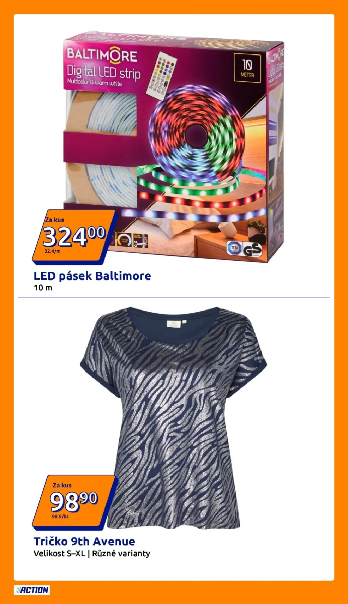 Action leták od 08.04.2026 - Akční leták online | Strana: 23 | Produkty: Tričko, LED pásek, LED