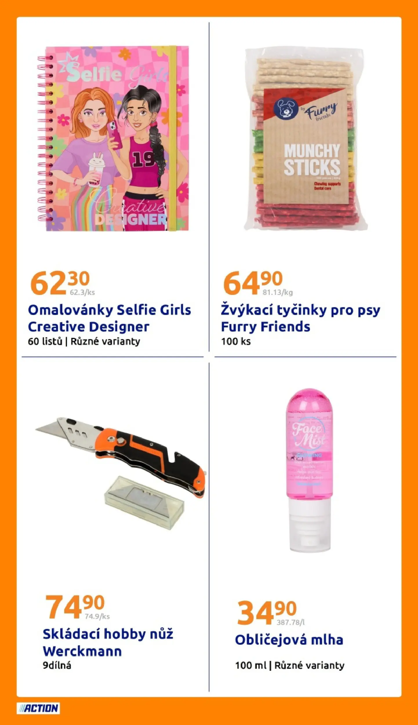 Action leták od 08.04.2026 - Akční leták online | Strana: 24 | Produkty: Tyčinky, Nůž