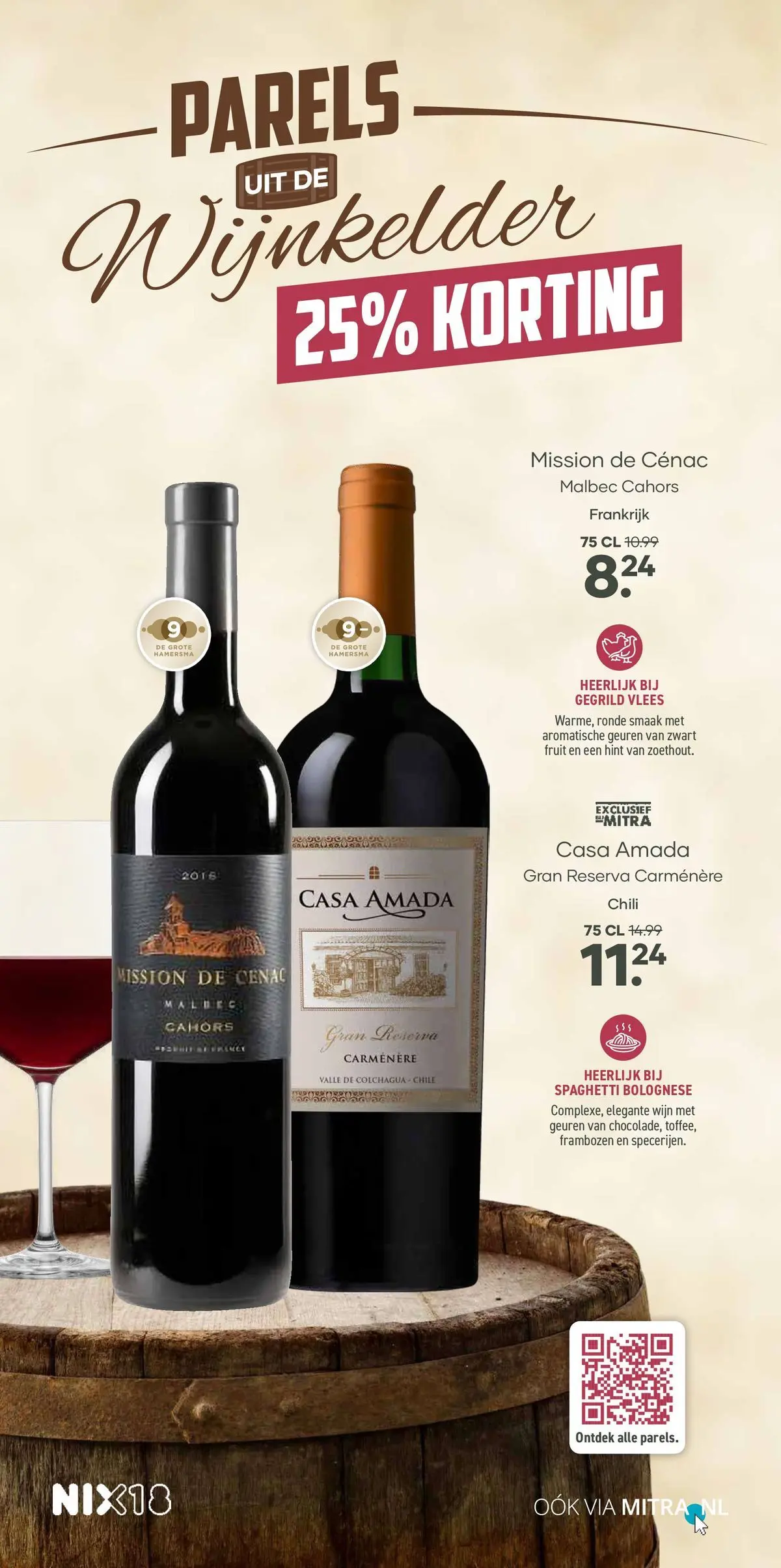 Mitra folder vanaf 08-04-2026 || NIEUWE | Pagina: 18 | Producten: Wijn, Kisperec, Fruit, Frambozen