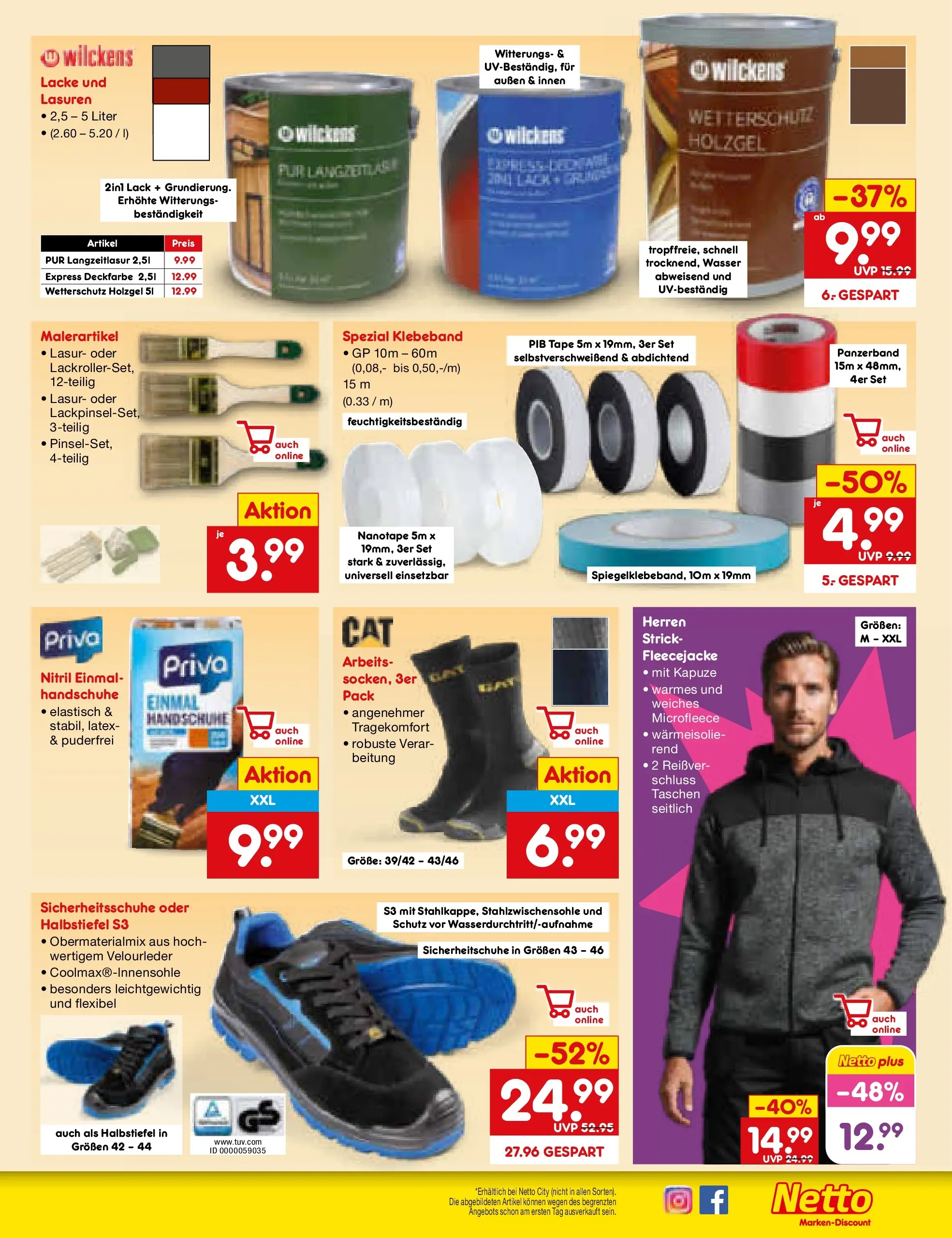 Netto Marken-Discount Prospekt Nordhausen	 (ab 13.04.2026) » Angebote | Seite: 45 | Produkte: Wasser, Handschuhe