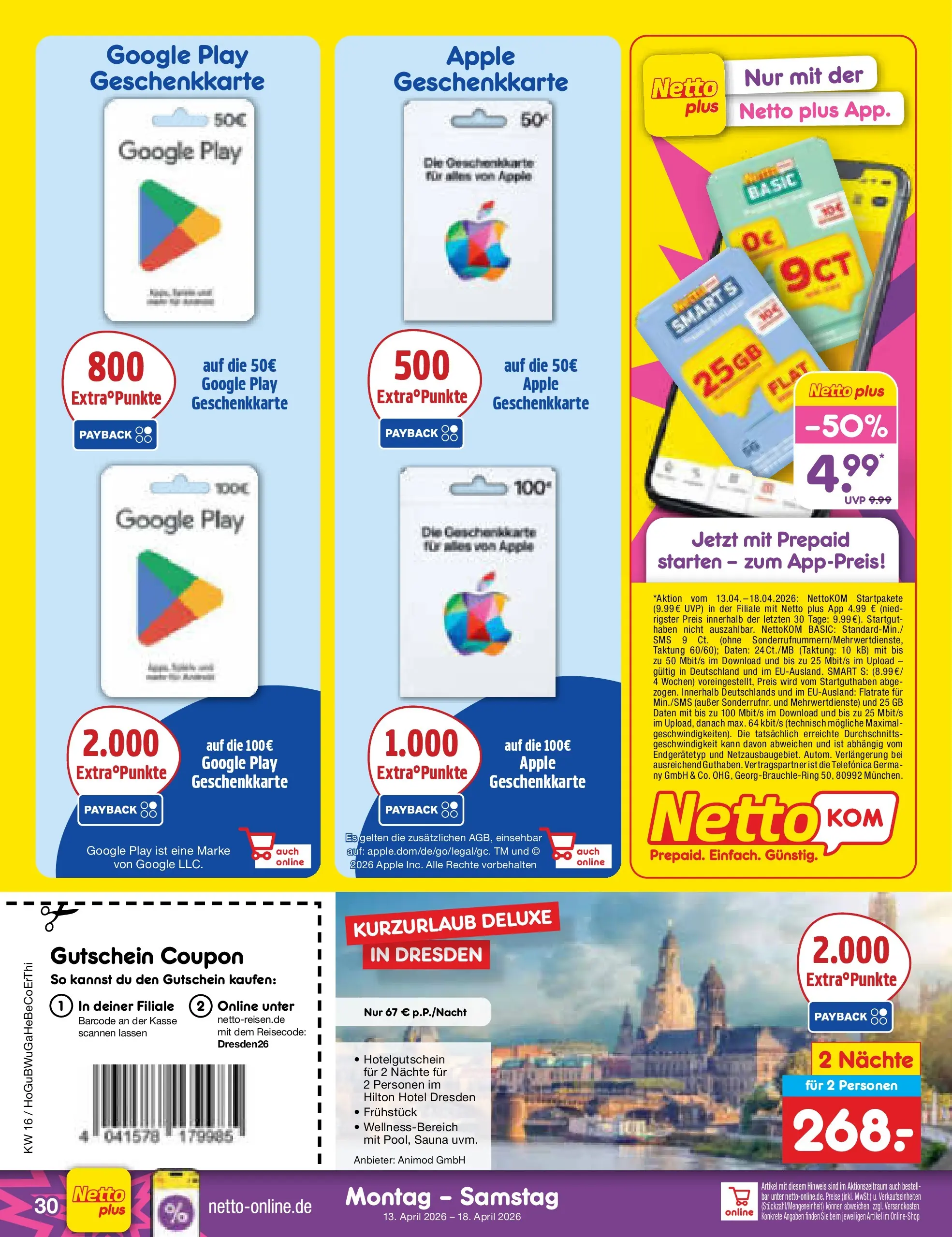 Netto Marken-Discount Prospekt Nordhausen	 (ab 13.04.2026) » Angebote | Seite: 52 | Produkte: Apple