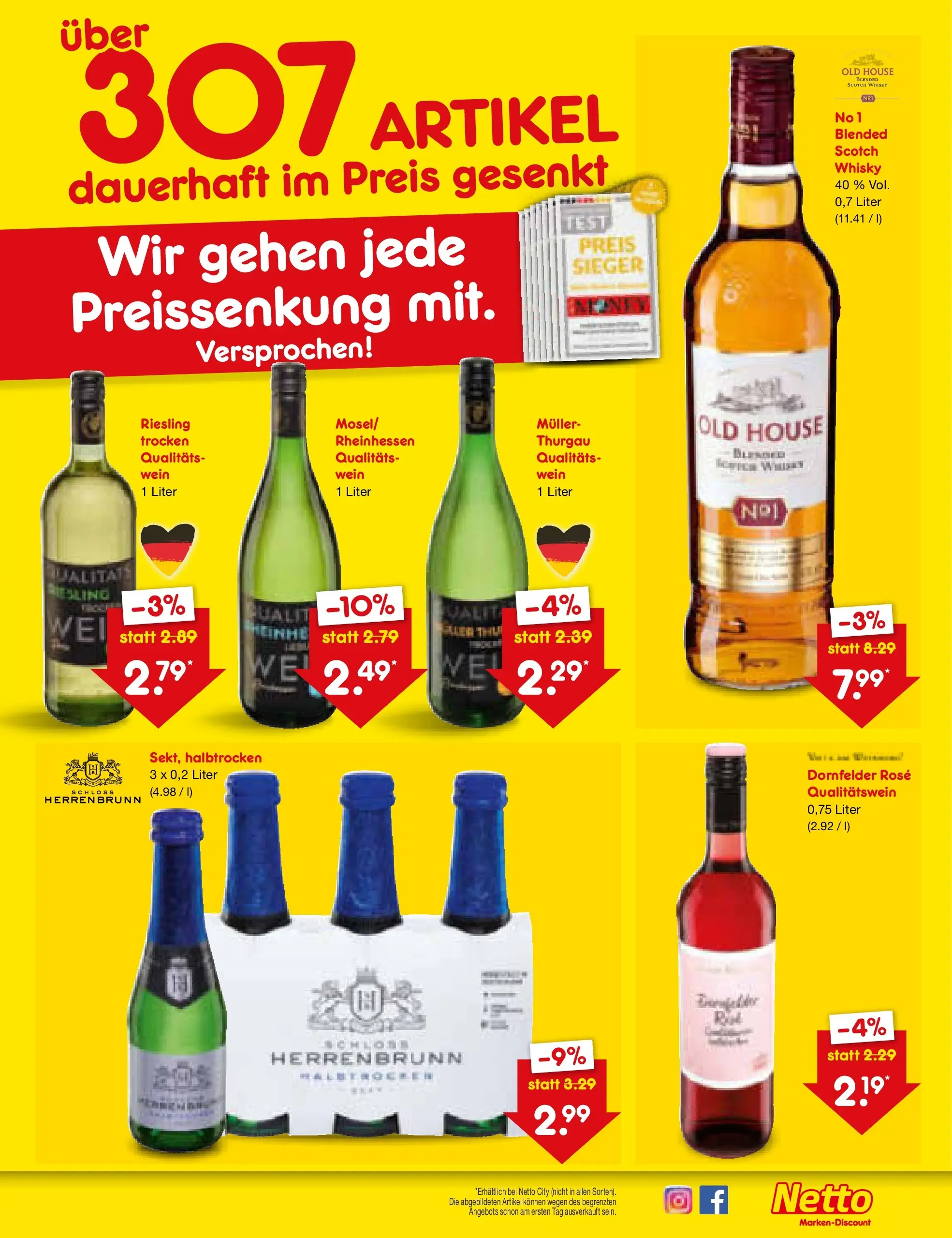 Netto Marken-Discount Prospekt Katzweiler	 (ab 13.04.2026) » Angebote | Seite: 52 | Produkte: Whisky, Wein