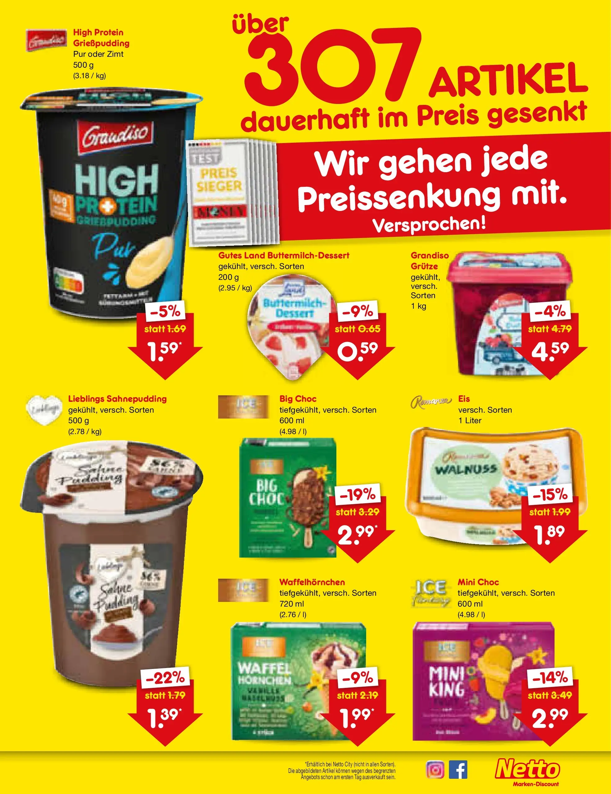 Netto Marken-Discount Prospekt Katzweiler	 (ab 13.04.2026) » Angebote | Seite: 54 | Produkte: Buttermilch, Eis