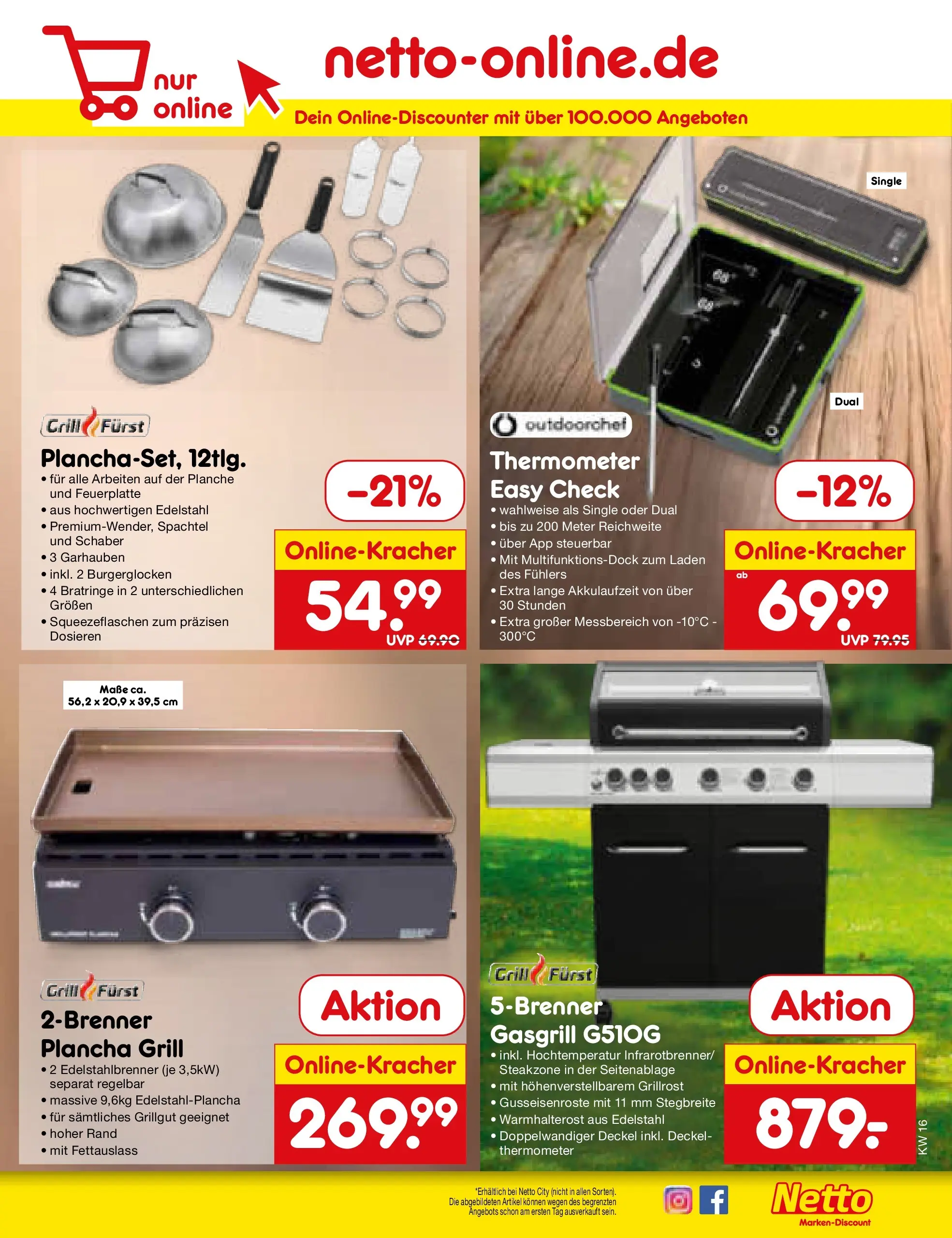 Netto Marken-Discount Prospekt Nordhausen	 (ab 13.04.2026) » Angebote | Seite: 51 | Produkte: Grill, Thermometer