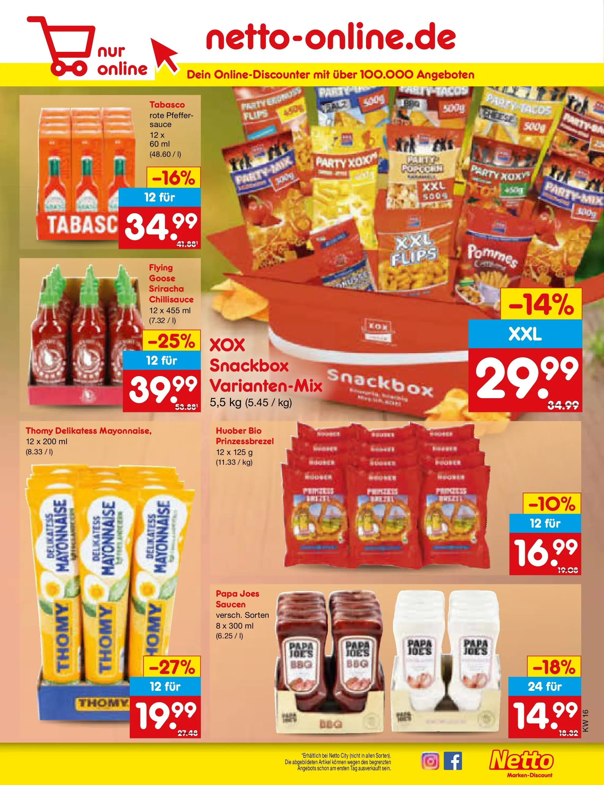 Netto Marken-Discount Prospekt Nordhausen	 (ab 13.04.2026) » Angebote | Seite: 25 | Produkte: Pommes, Mayonnaise, Pfeffer