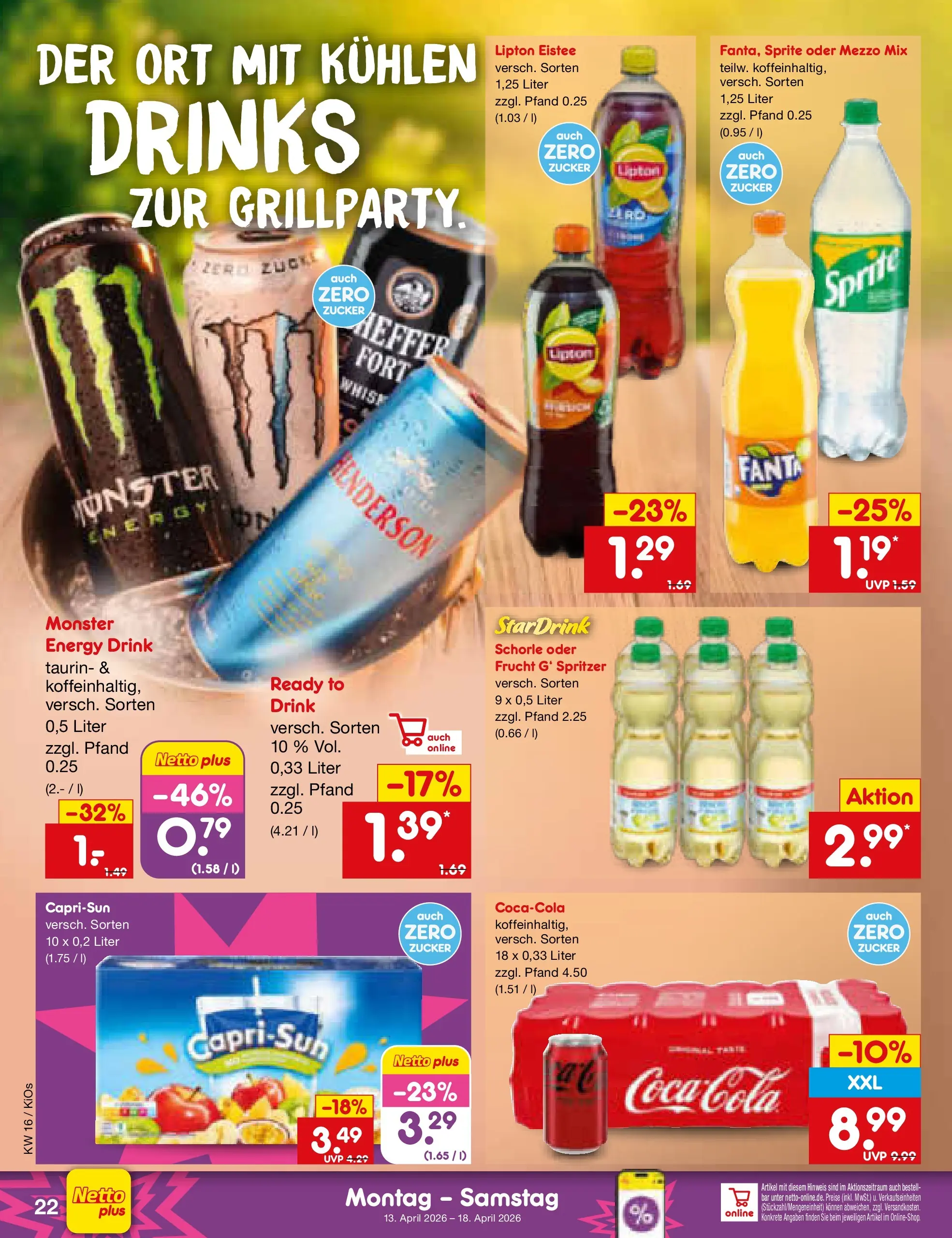 Netto Marken-Discount Prospekt Oberhaid (ab 13.04.2026) » Angebote | Seite: 34 | Produkte: Sprite, Cola, Energy, Oder mezzo mix Netto Marken-Discount Prospekt Oberhaid (ab 13.04.2026) » Angebote | Seite: 34 | Produkte: Sprite, Cola, Energy, Oder mezzo mix