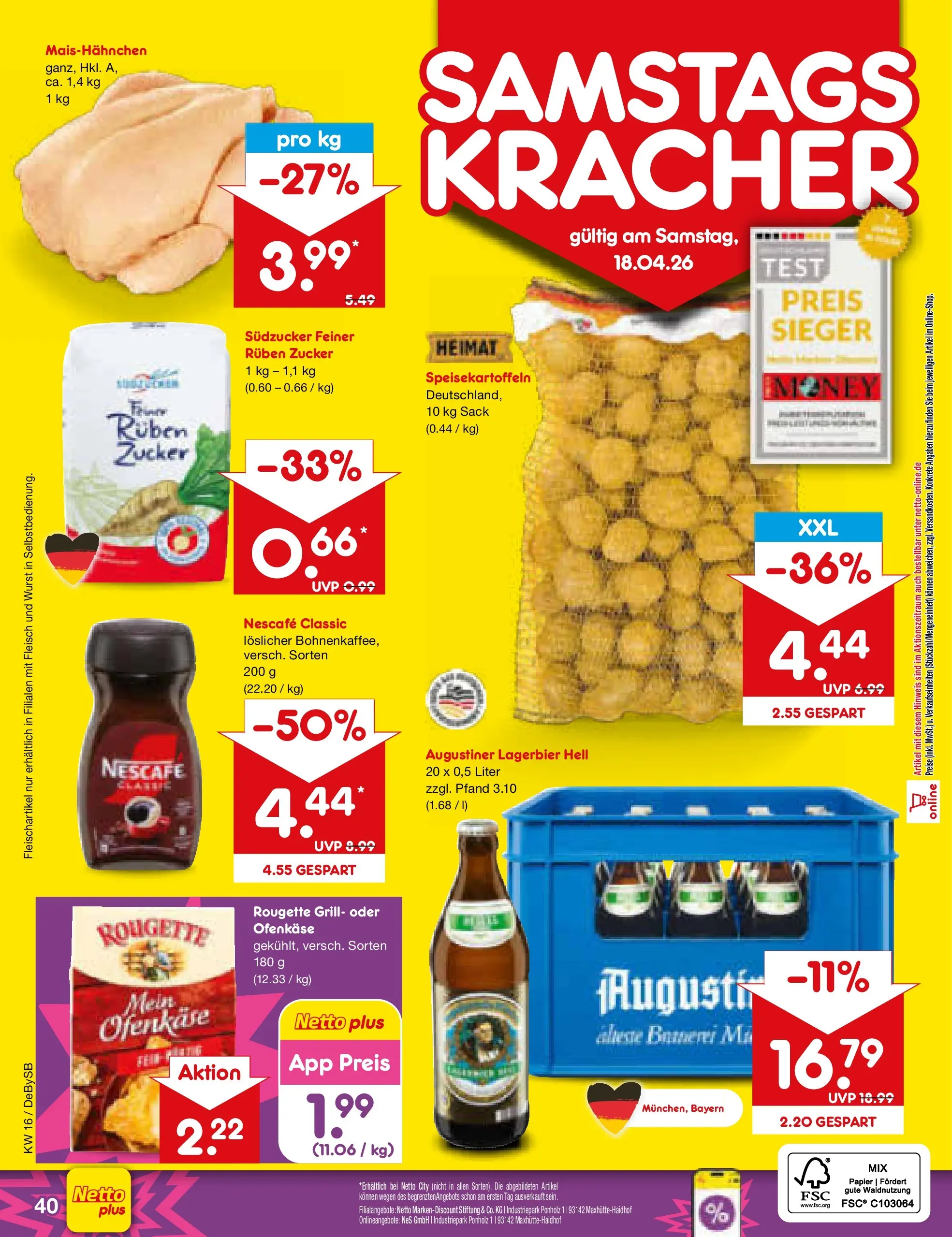 Netto Marken-Discount Prospekt Thierhaupten	 (ab 13.04.2026) » Angebote | Seite: 58 | Produkte: Grill, Nescafe, Nescafe classic, Wurst