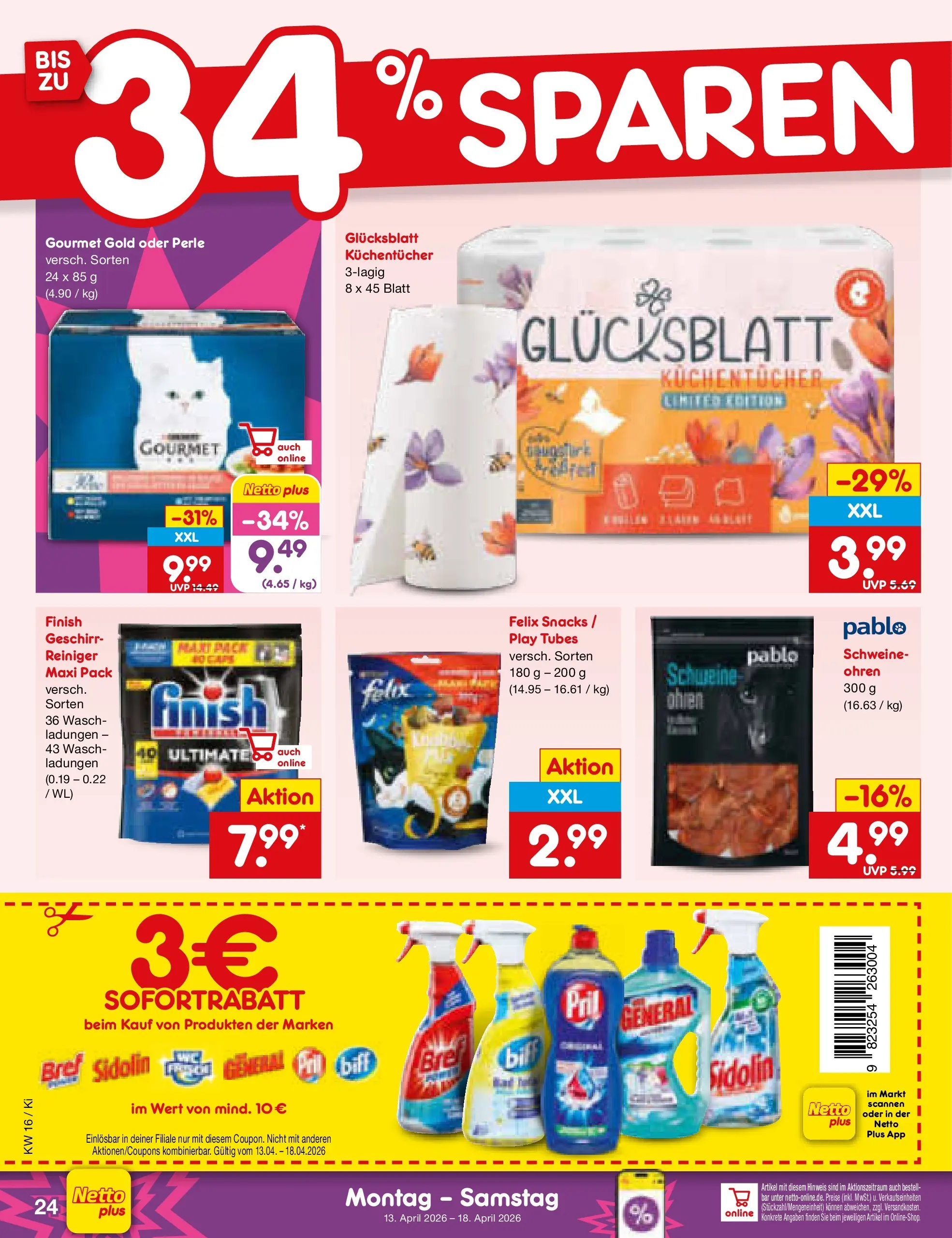 Netto Marken-Discount Prospekt Oberhaid (ab 13.04.2026) » Angebote | Seite: 36 | Produkte: Finish, Pril Netto Marken-Discount Prospekt Oberhaid (ab 13.04.2026) » Angebote | Seite: 36 | Produkte: Finish, Pril
