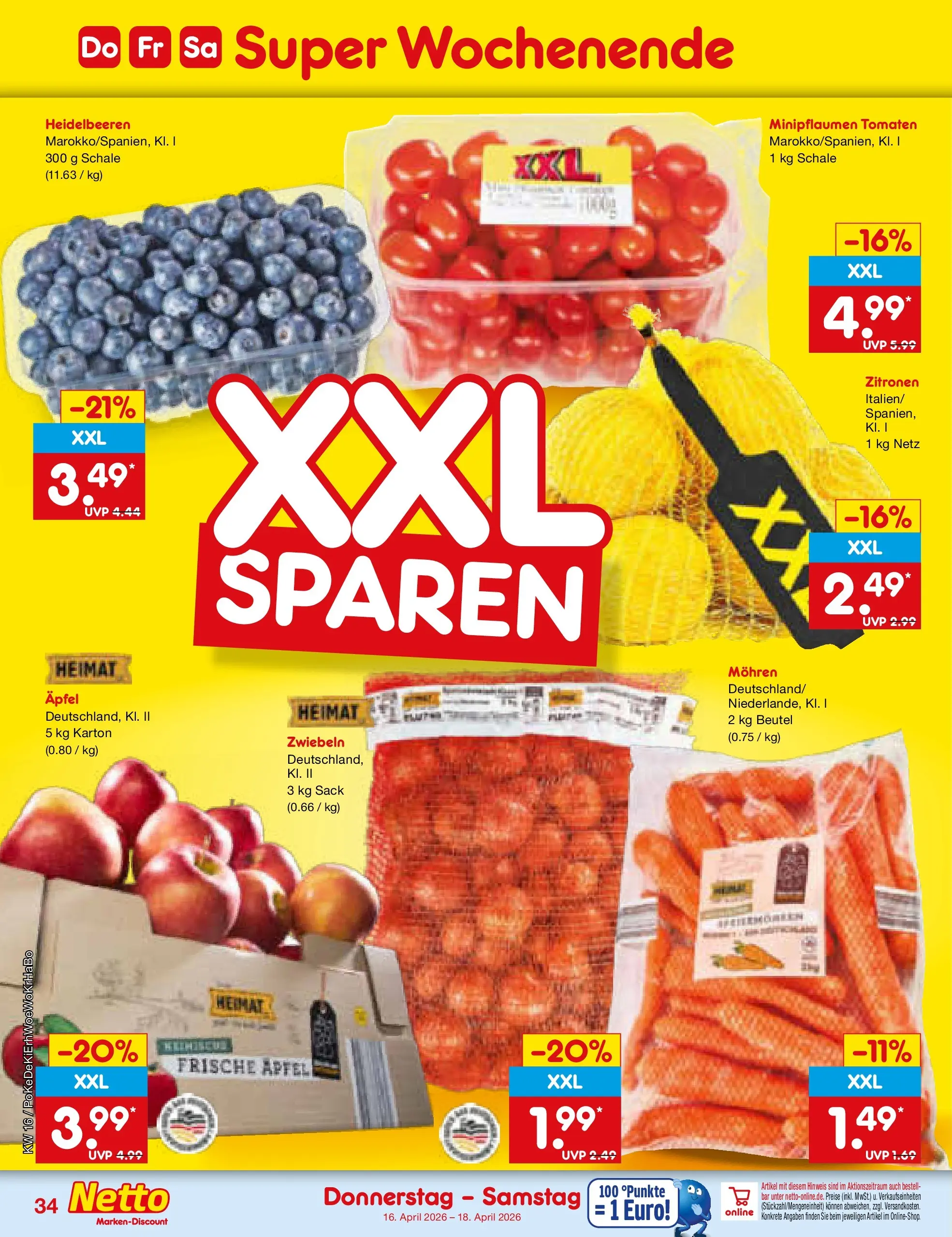 Netto Marken-Discount Prospekt Katzweiler	 (ab 13.04.2026) » Angebote | Seite: 39 | Produkte: Äpfel, Tomaten, Heidelbeeren, Zitronen