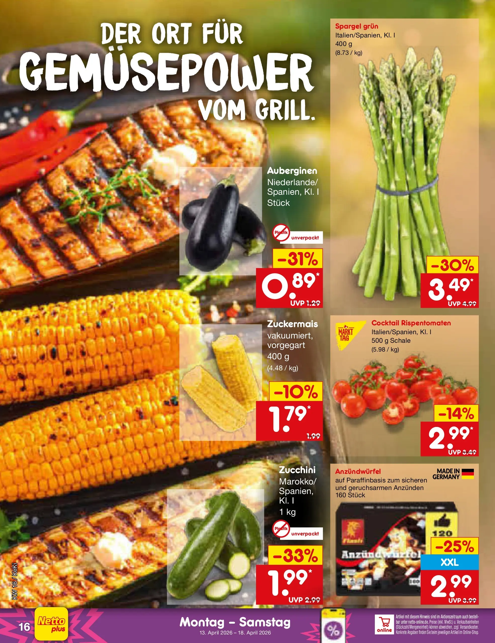 Netto Marken-Discount Prospekt Oberhaid (ab 13.04.2026) » Angebote | Seite: 18 | Produkte: Spargel, Zucchini Netto Marken-Discount Prospekt Oberhaid (ab 13.04.2026) » Angebote | Seite: 18 | Produkte: Spargel, Zucchini